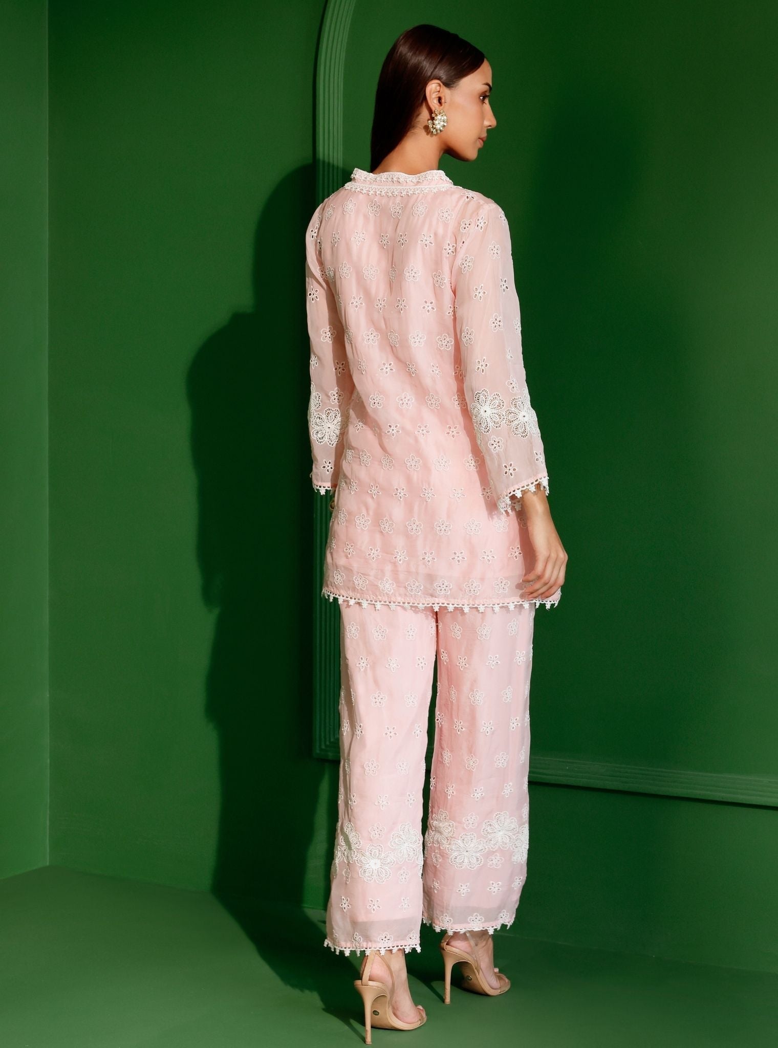 Audley Organza Pink Co-ord Set