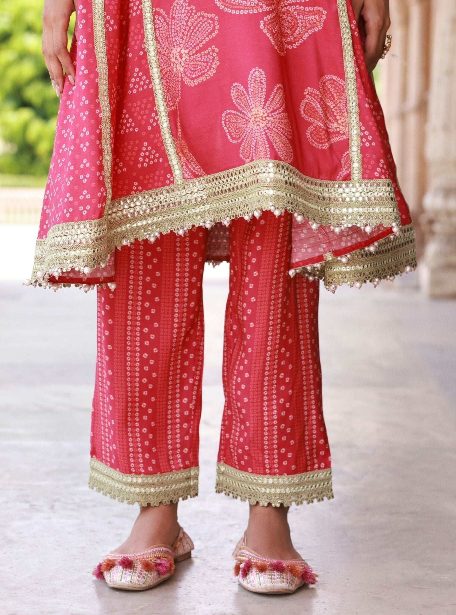 Vrishti Organza Fuschia Kurta Set