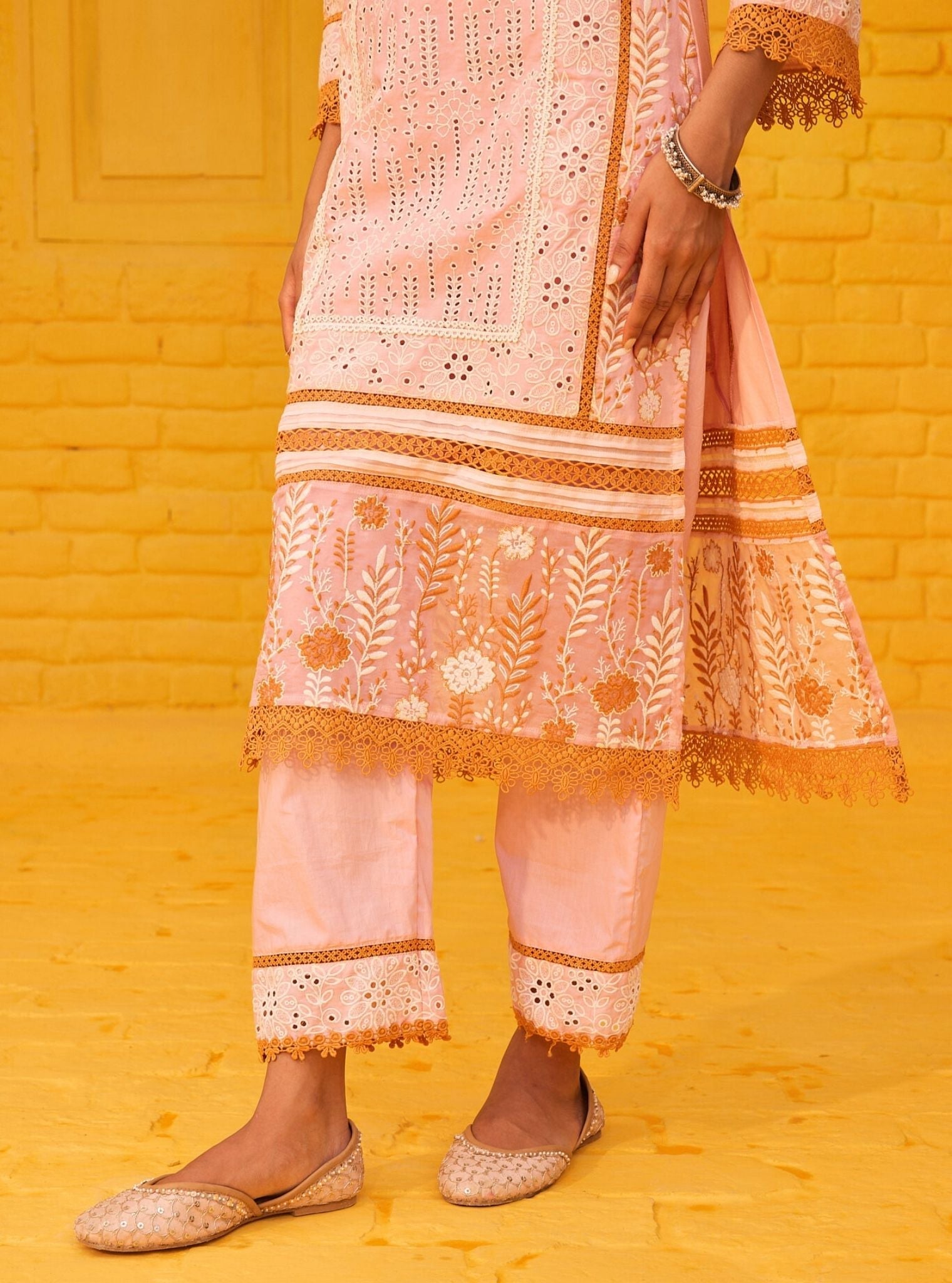 Maithali Supima Cotton Pink Kurta Set