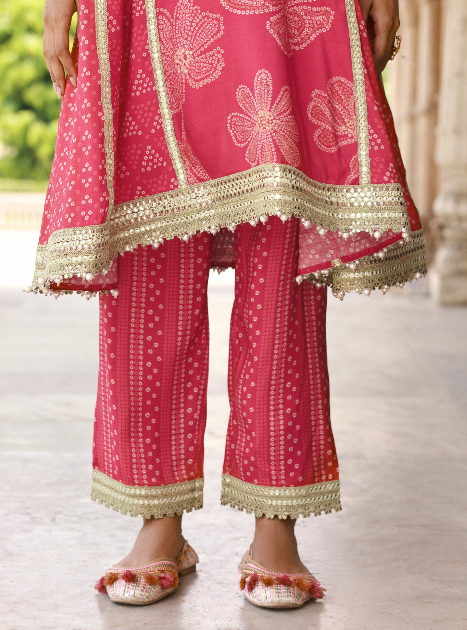 Vrishti Organza Fuschia Kurta Set