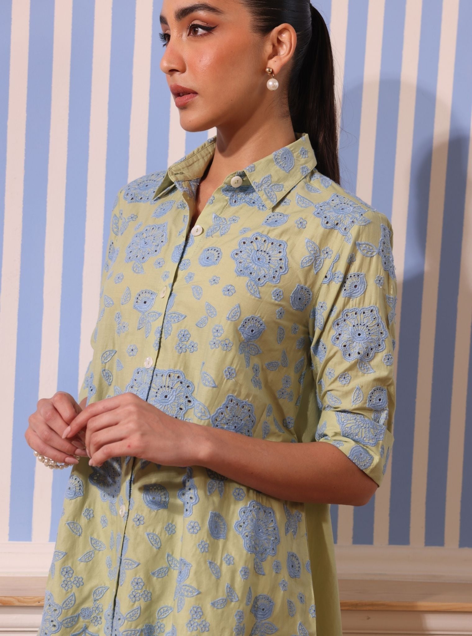 Soren Supima Cotton Green Shirt