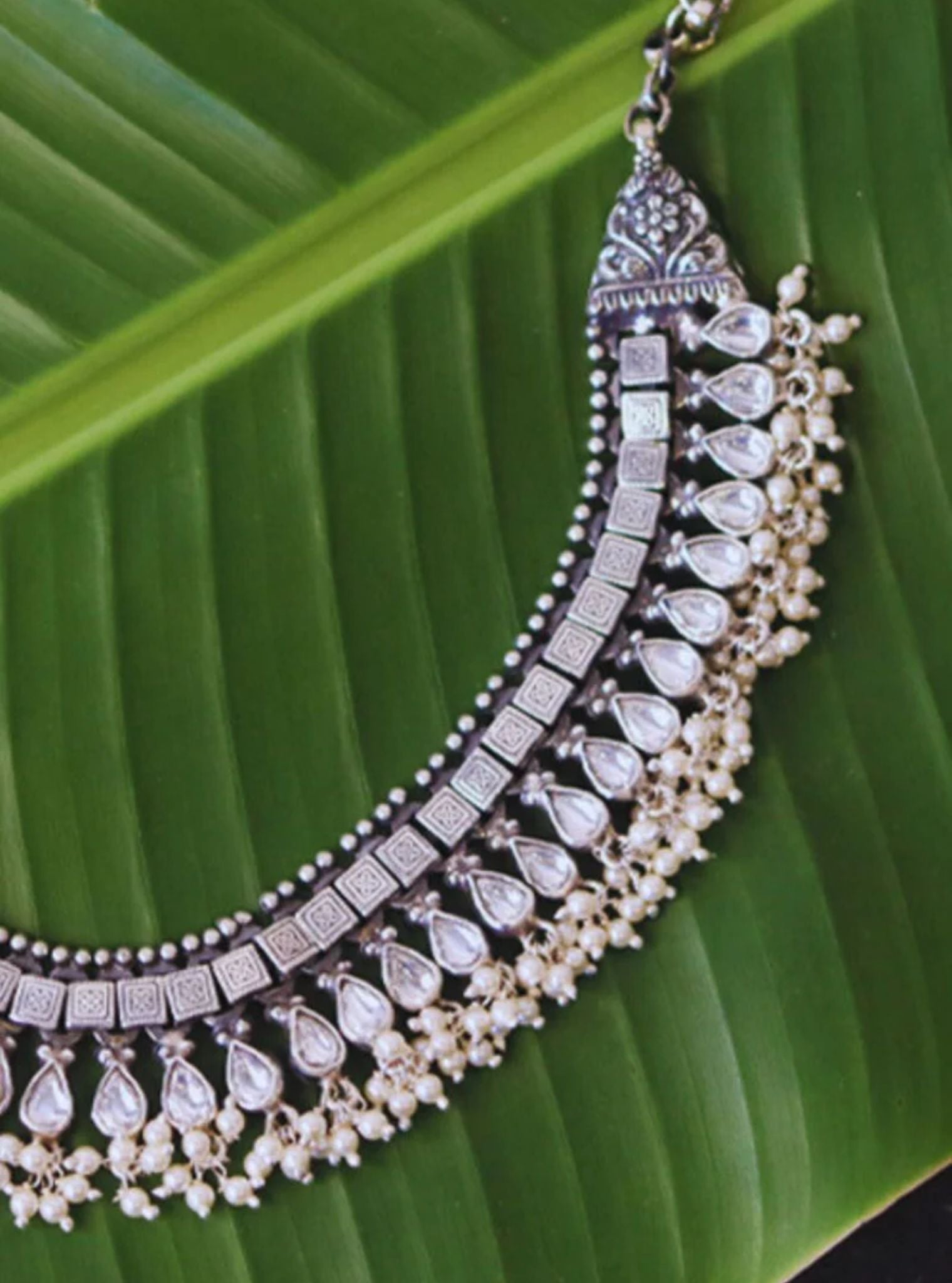 Pure Silver Ratan Necklace