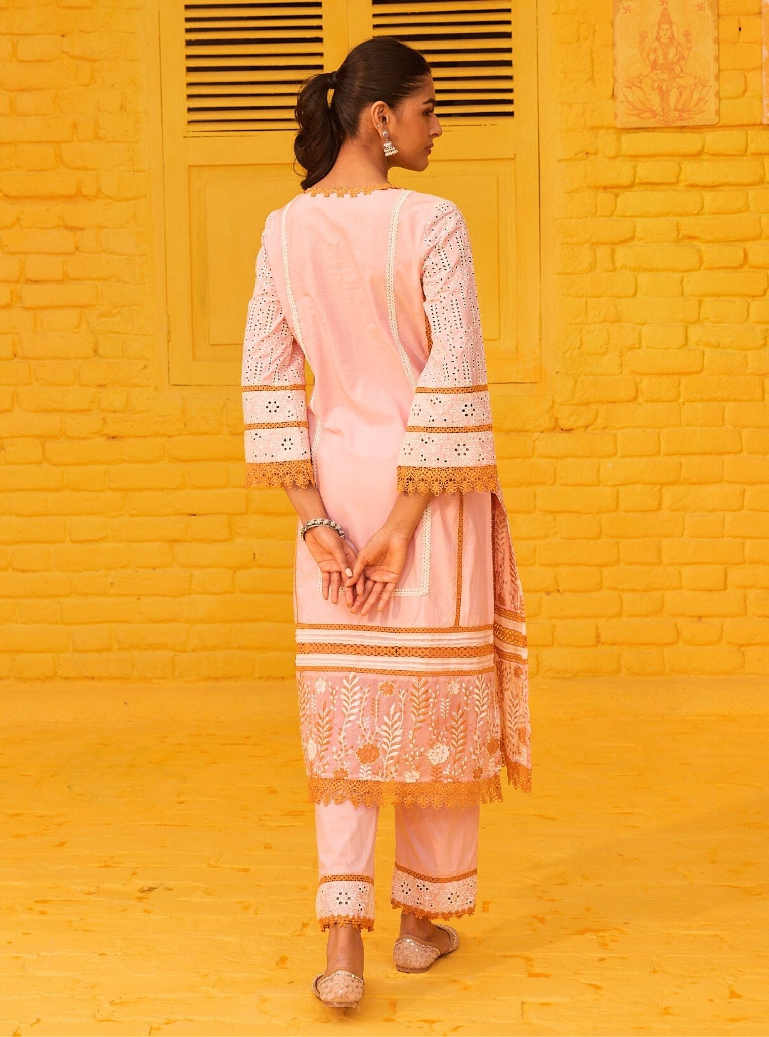 Maithali Supima Cotton Pink Kurta Set