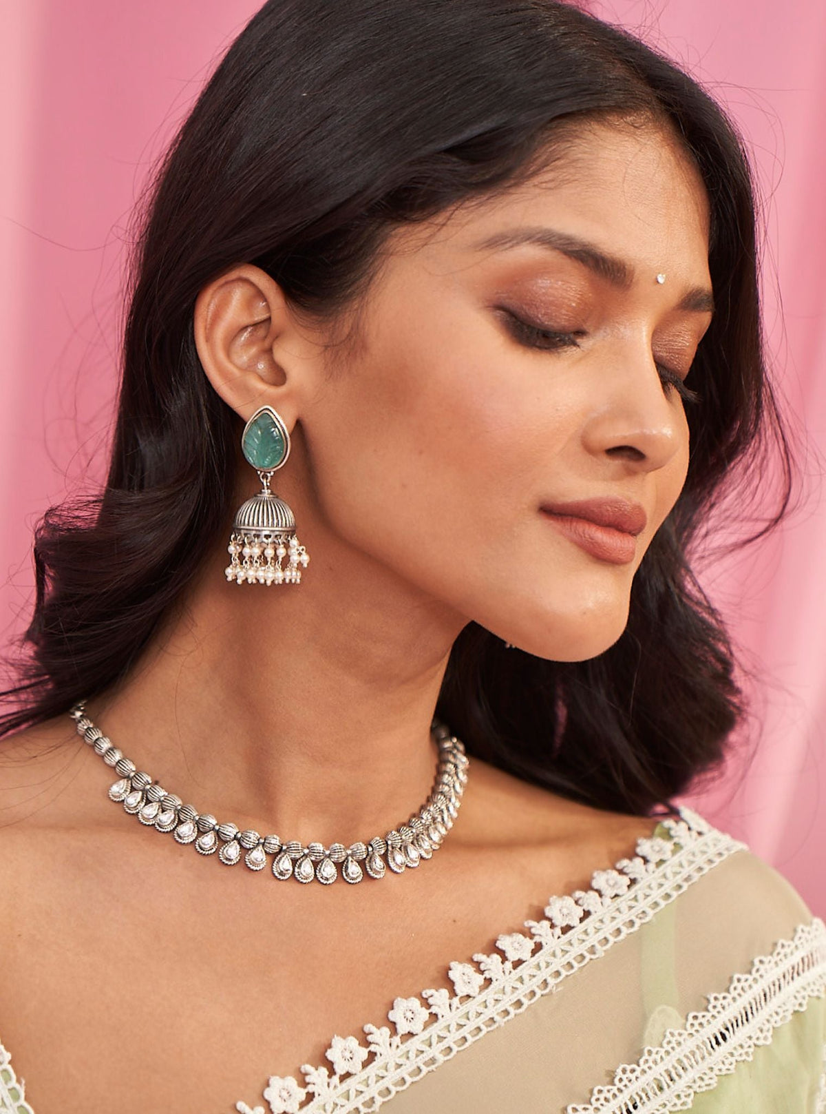 Pure Silver Ehani Jhumki