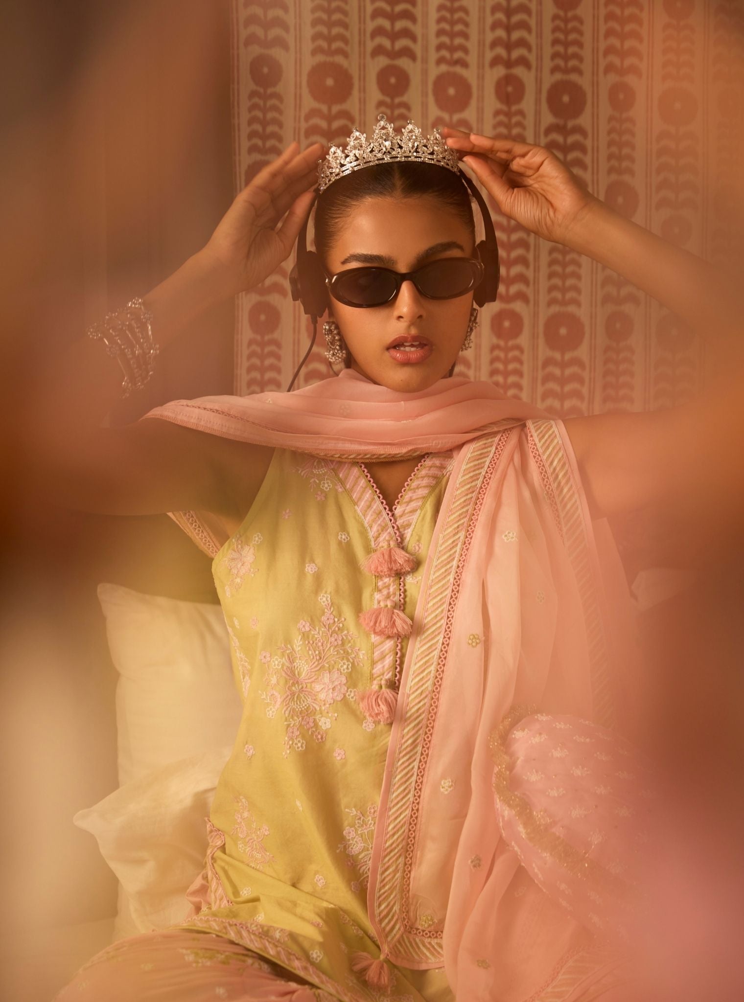 Liva Supima Cotton Lime Kurta With Farshi Salwar