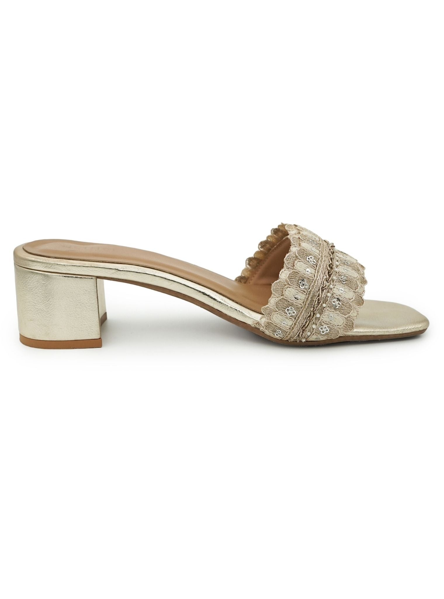 Shrija Gold Vegan Heel
