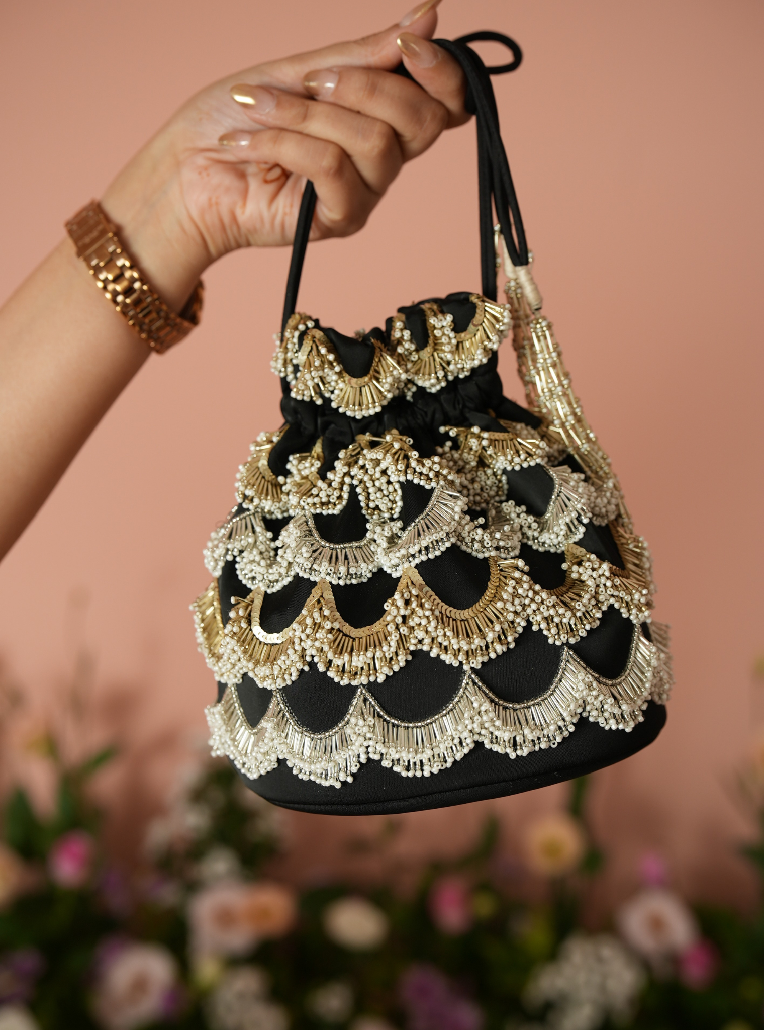 Ameera Black Potli Bag