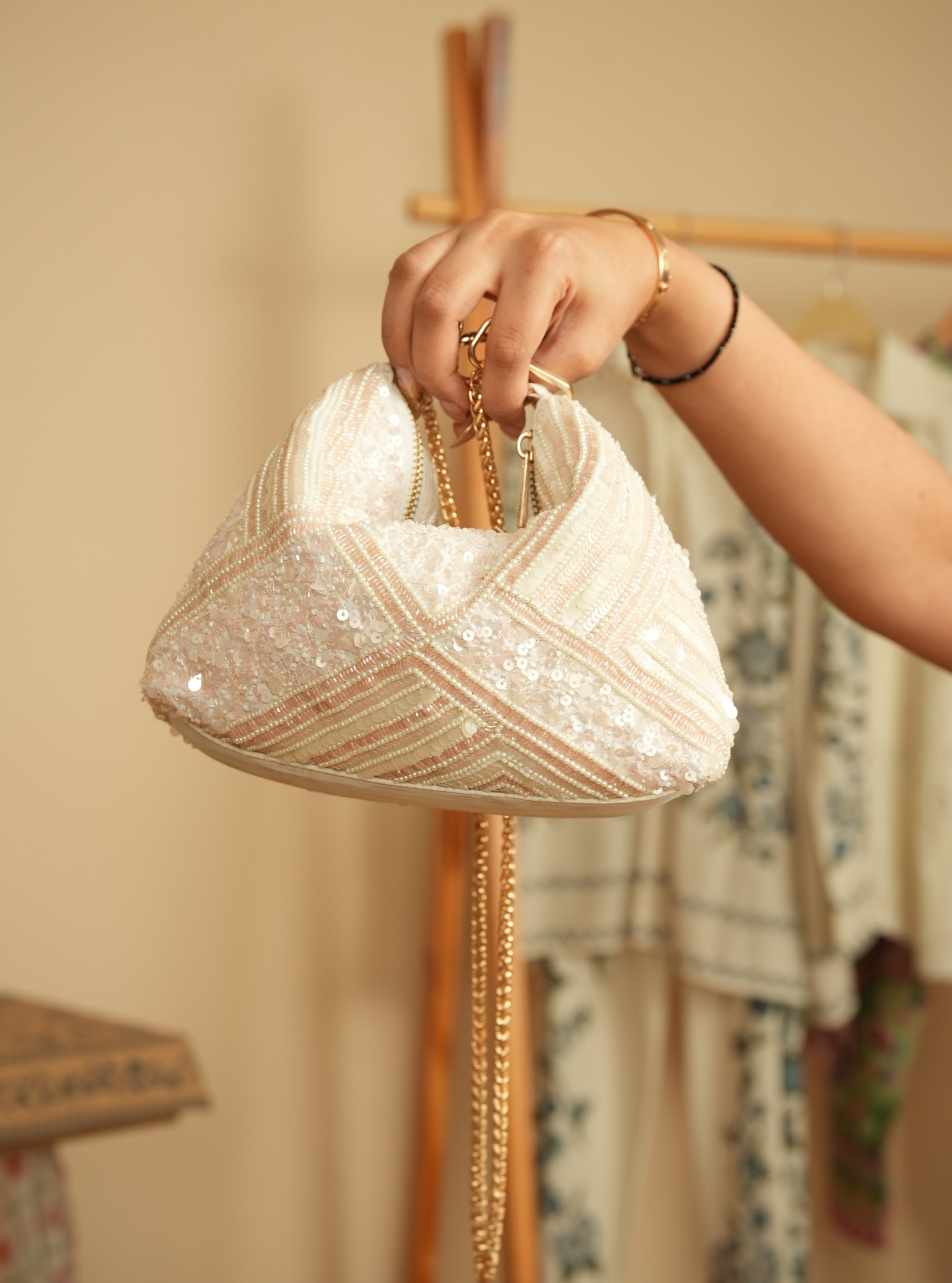 Glow White & Pink Handbag