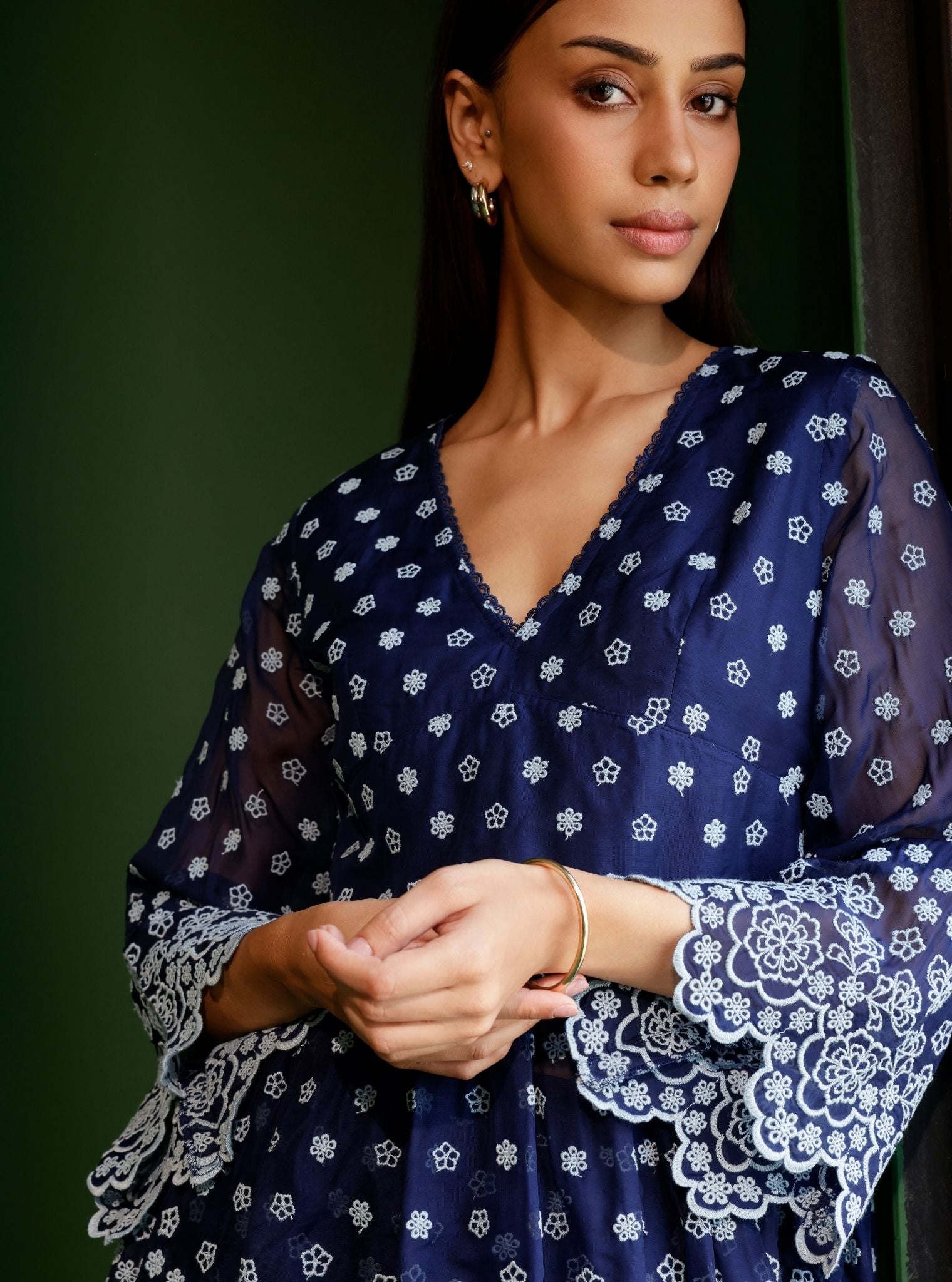 Penelope Organza Navy Top with Penelope Pant