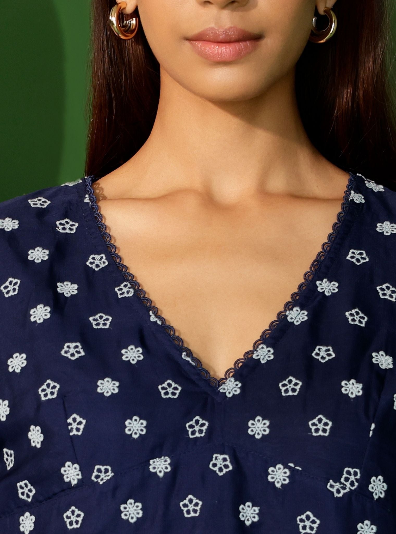 Penelope Organza Navy Top with Penelope Pant