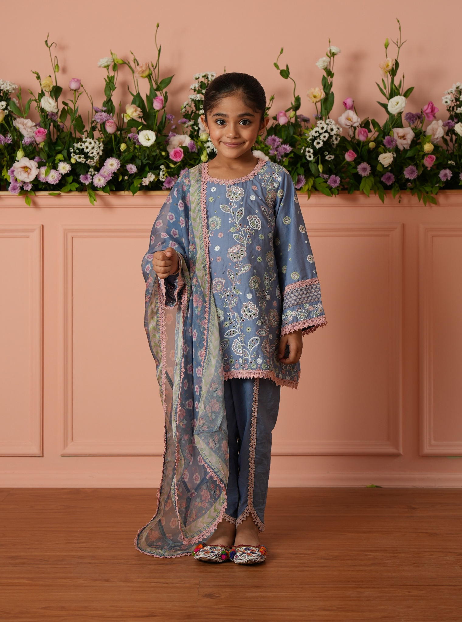 Revina Supima Cotton Blue Kurta Set