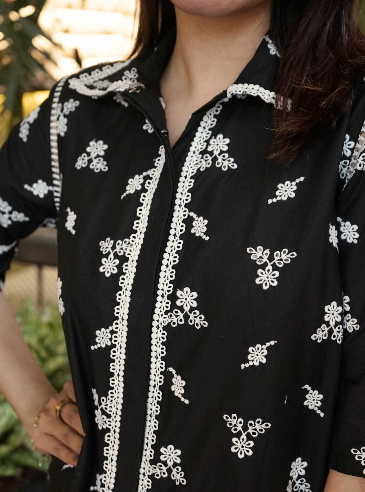 Colmar Supima Cotton Black Shirt Co-ord Set