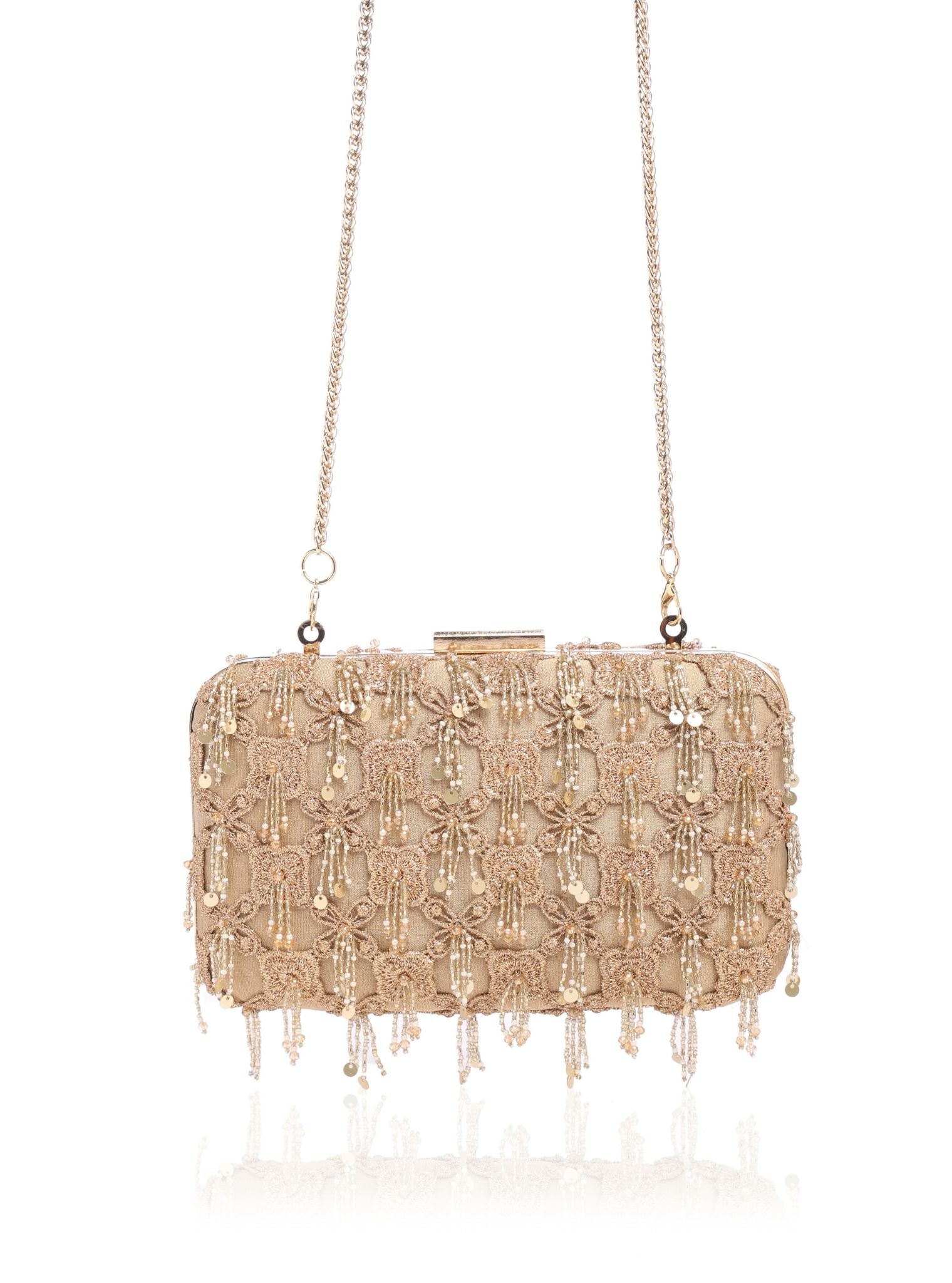 Got Lucky Gold Clutch Bag