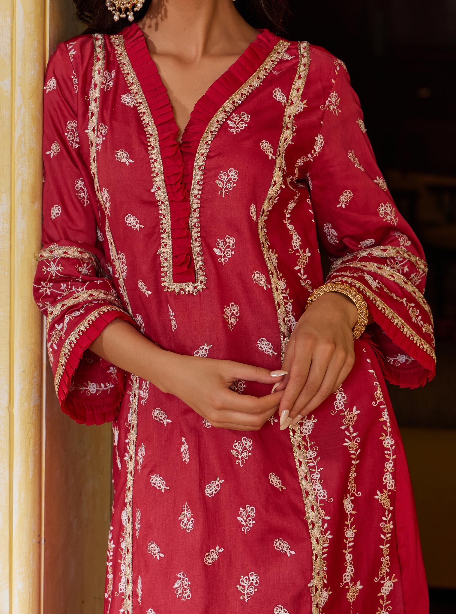 Anvesa Pima Red Kurta Set
