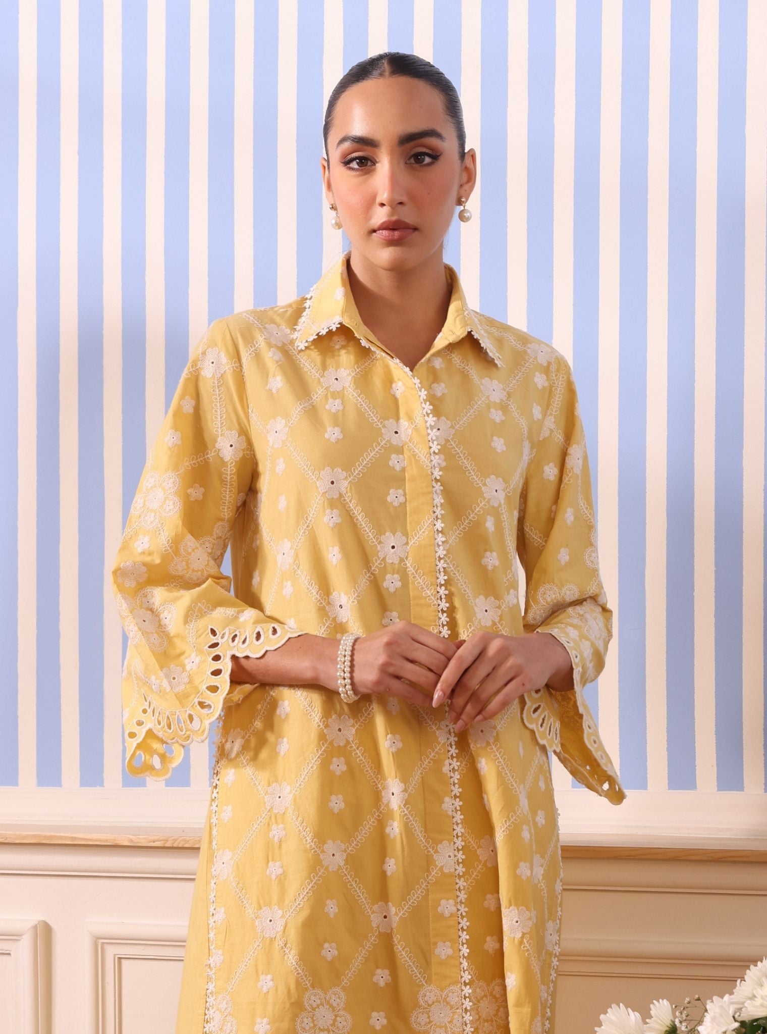 Magnus Supima Cotton Yellow Co-ord Set