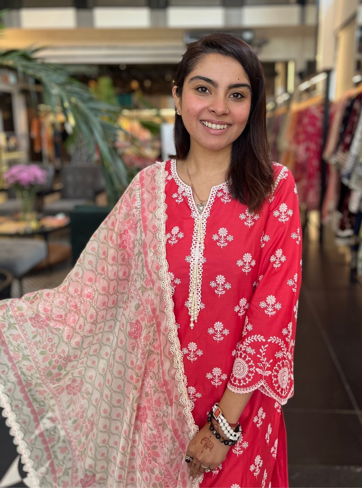 Arpora Supima Cotton Fuschia Kurta Set
