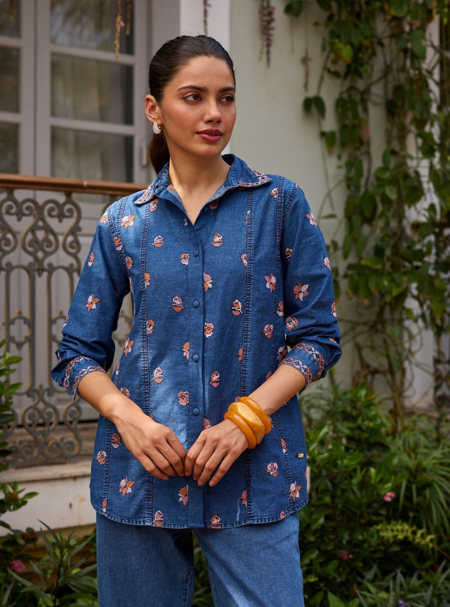 Tvisha Denim Light Pink Shirt