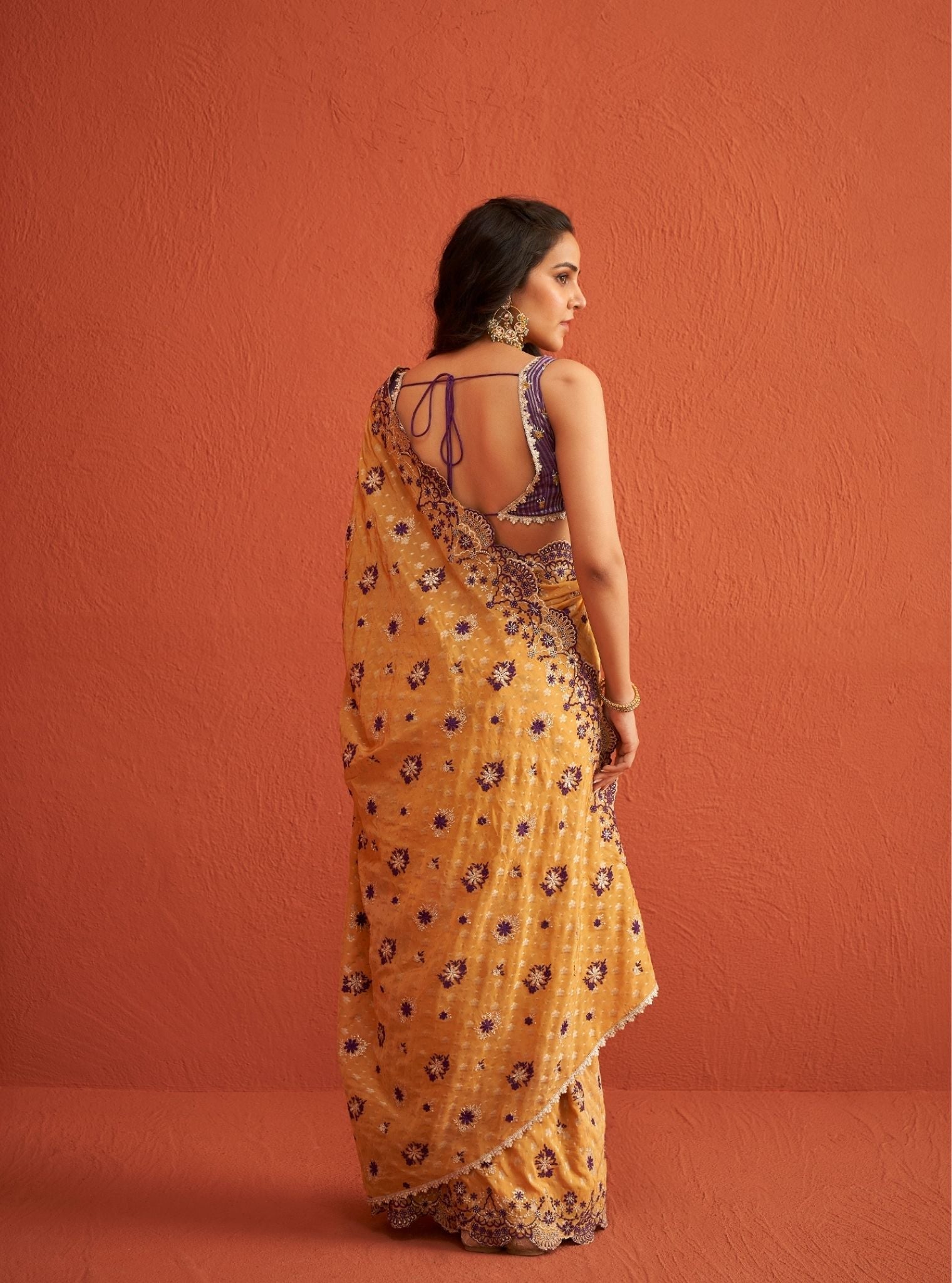 Haseena Banarsi Mustard Saree