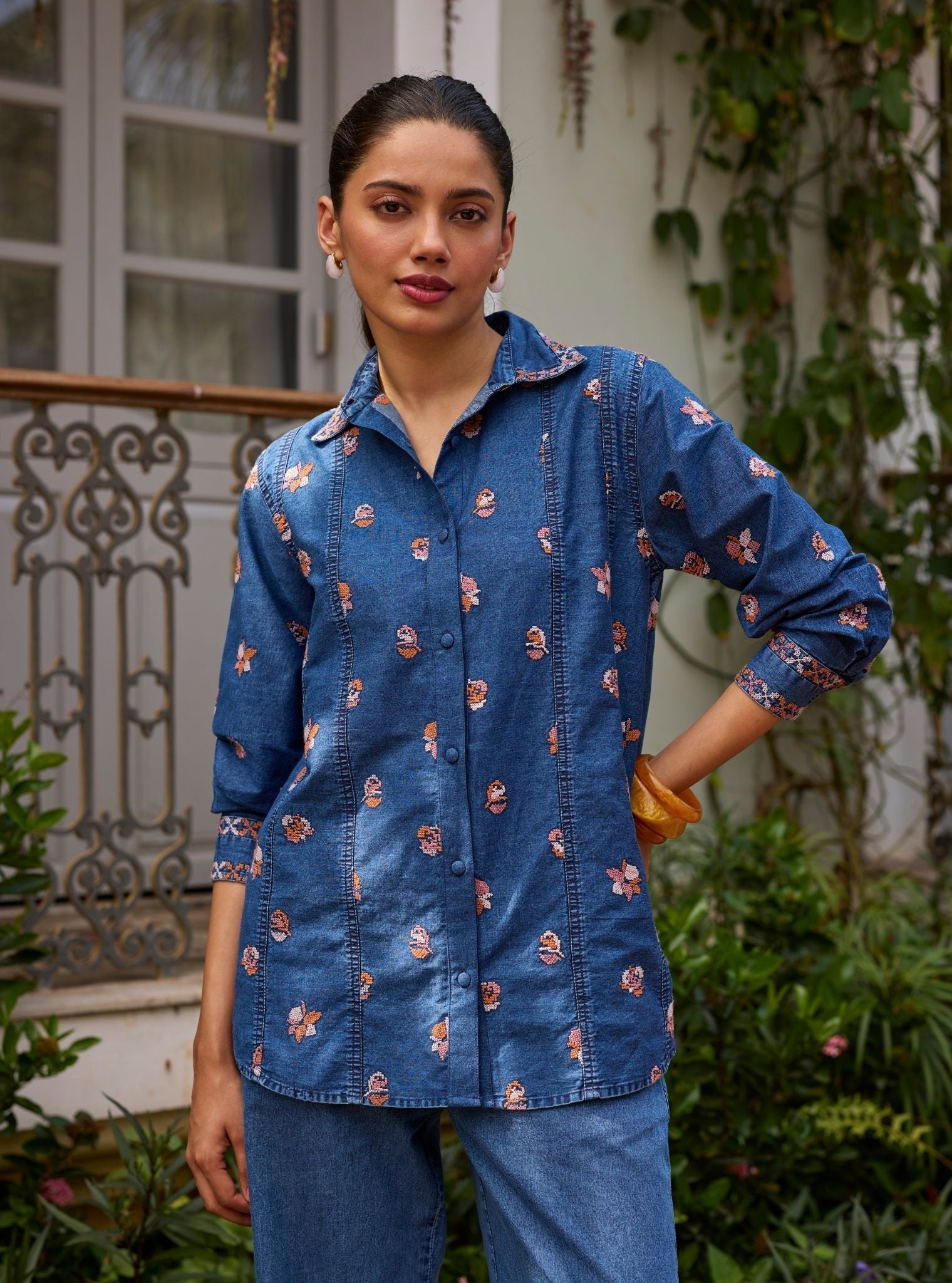 Tvisha Denim Light Pink Shirt