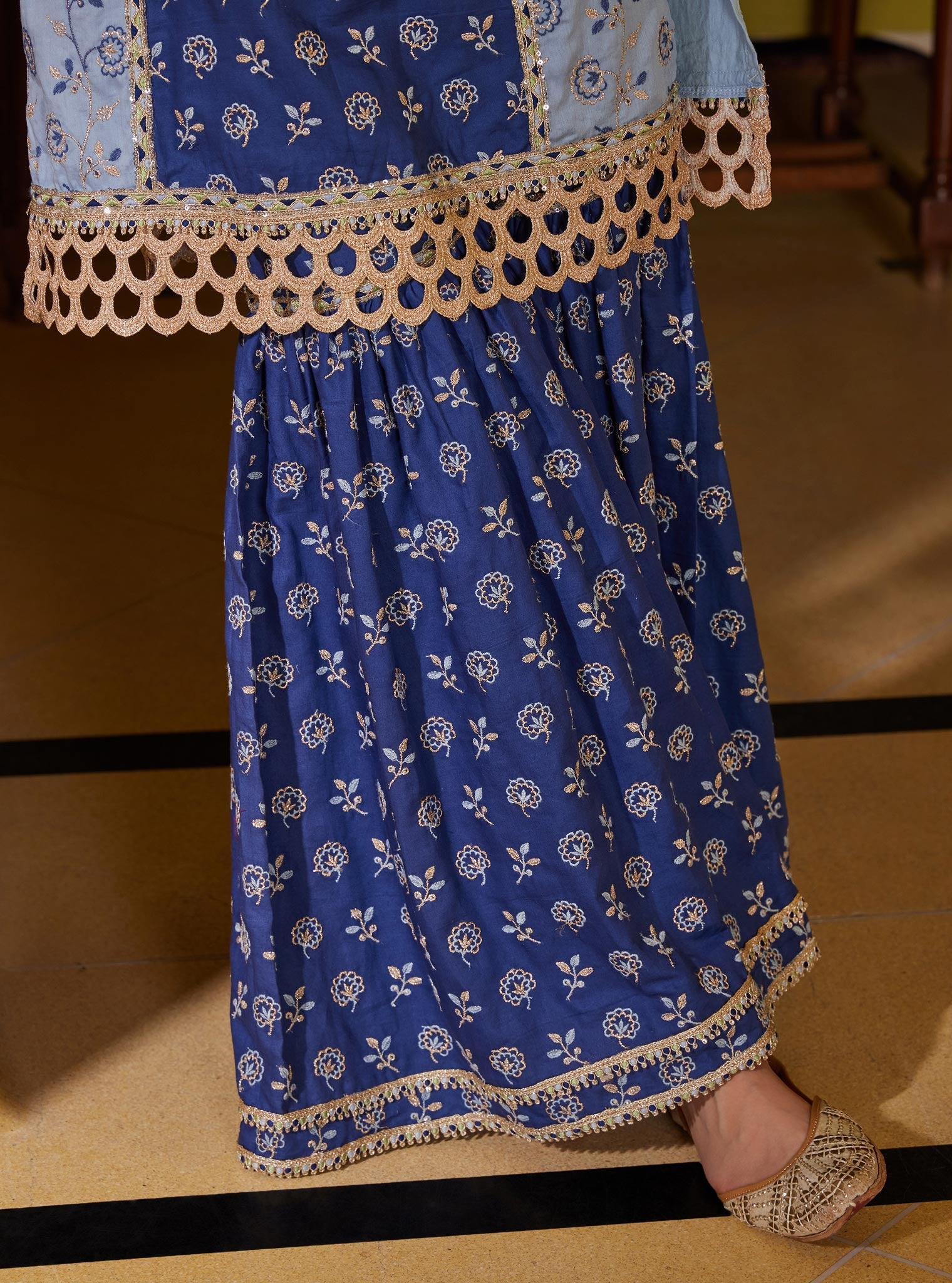 Pravi Pima Blue Kurta Set