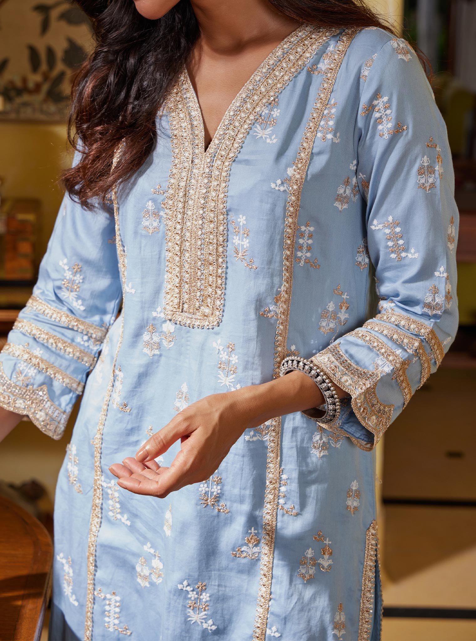 Nimisa Pima Blue Kurta Set