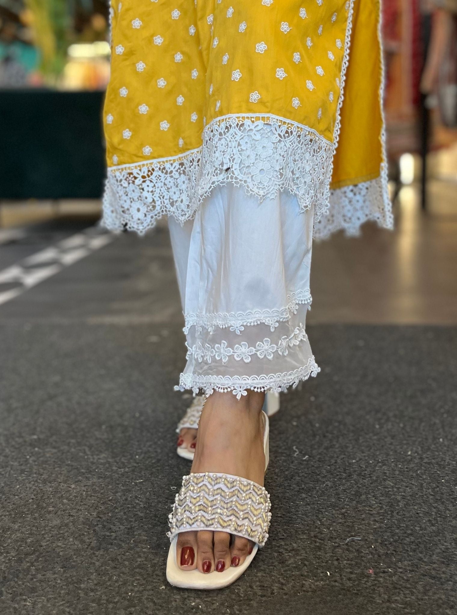 Paulie Pima Yellow Kurta Set