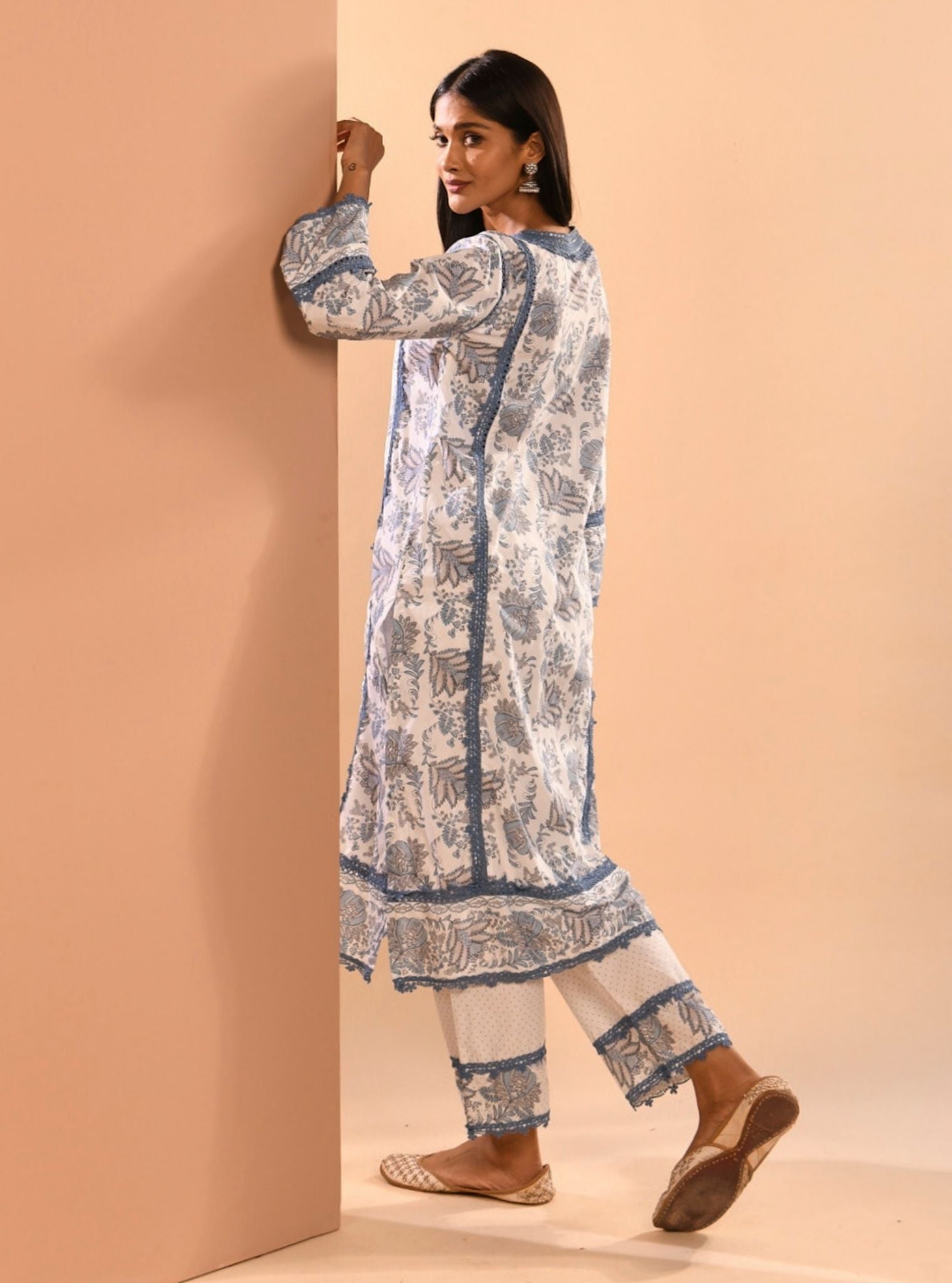 Esti Supima Cotton Blue Kurta Set