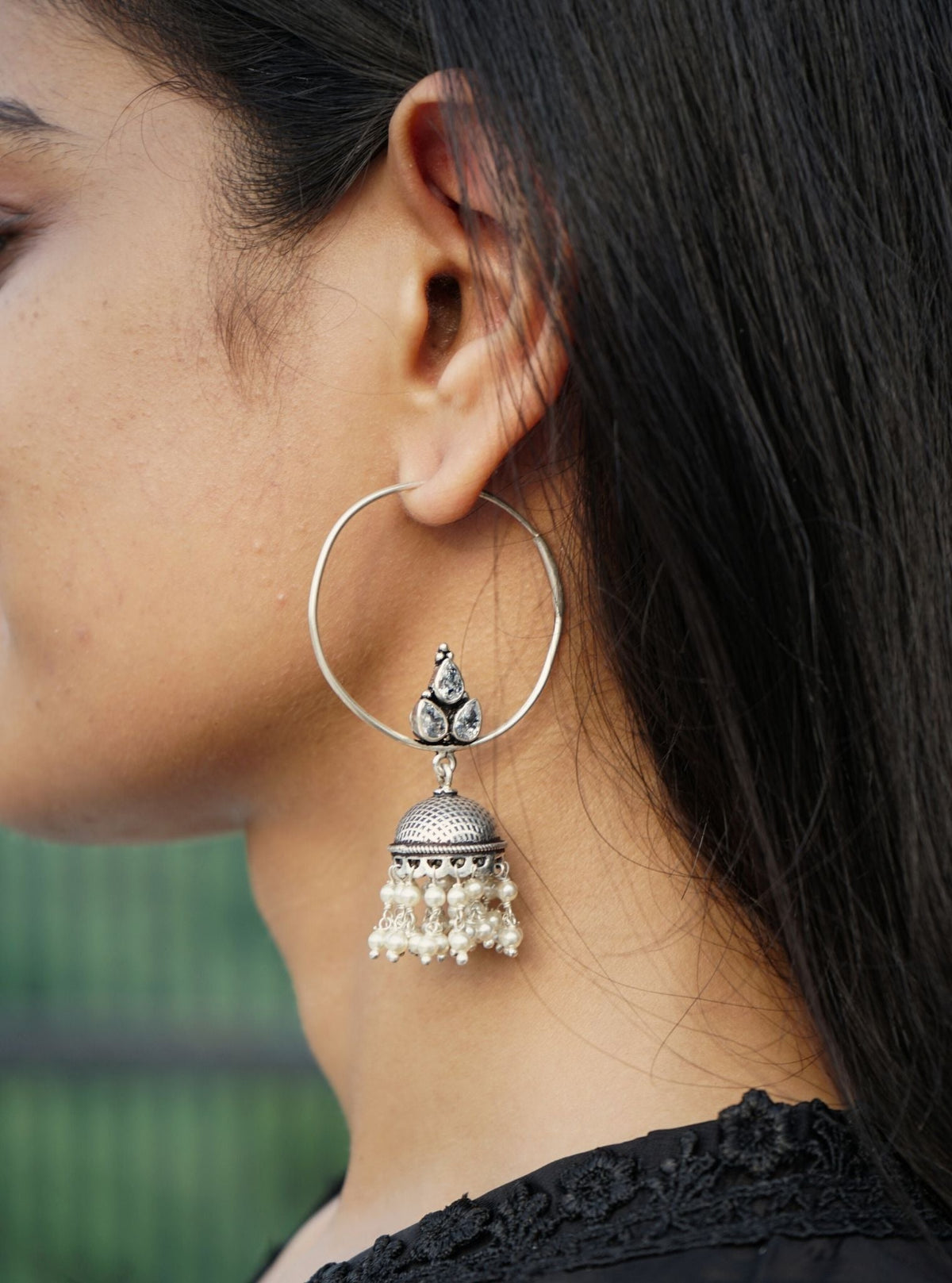 Pure Silver Leya Jhumki