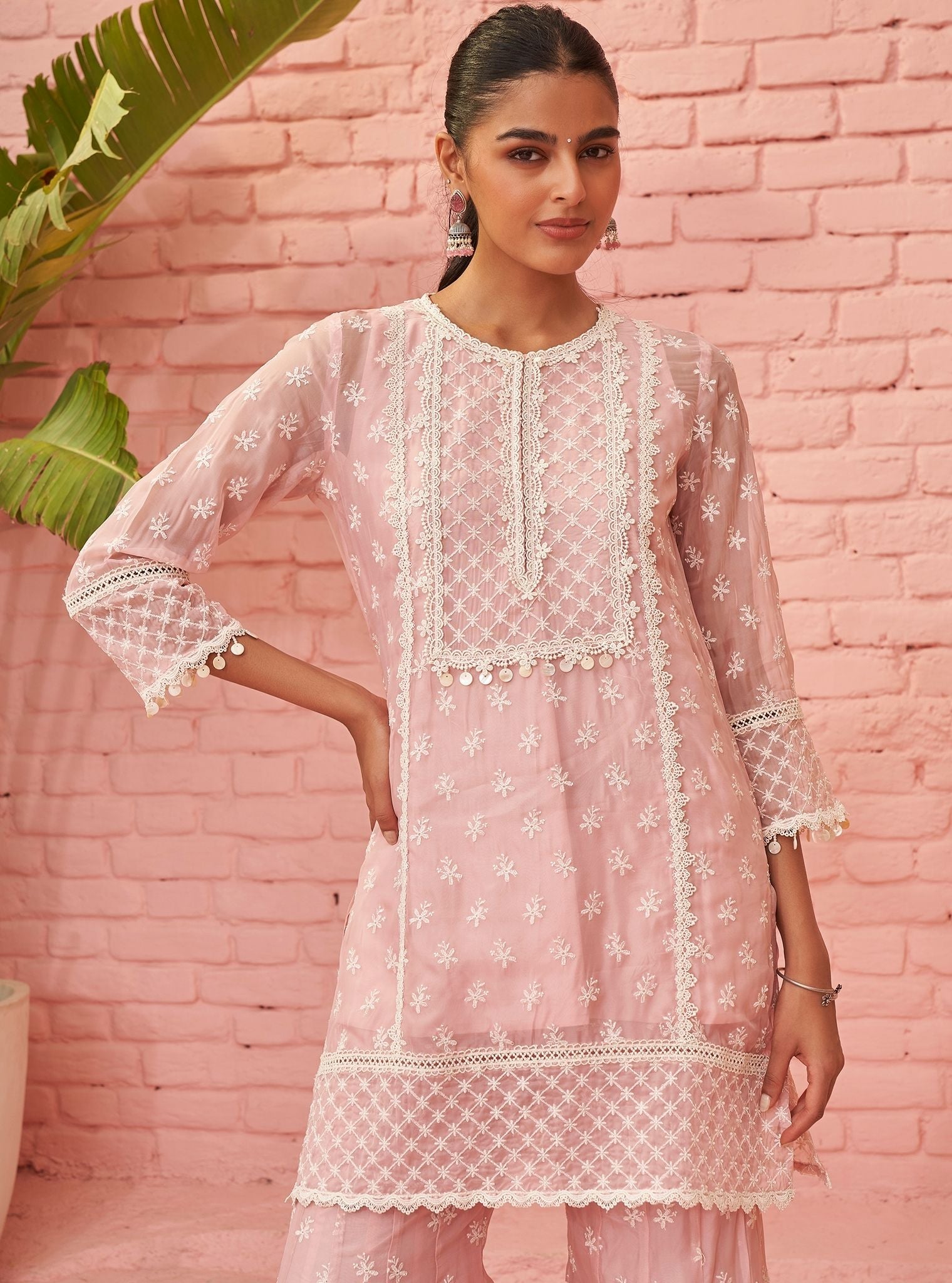 Raaga Organza Pink Kurta Set