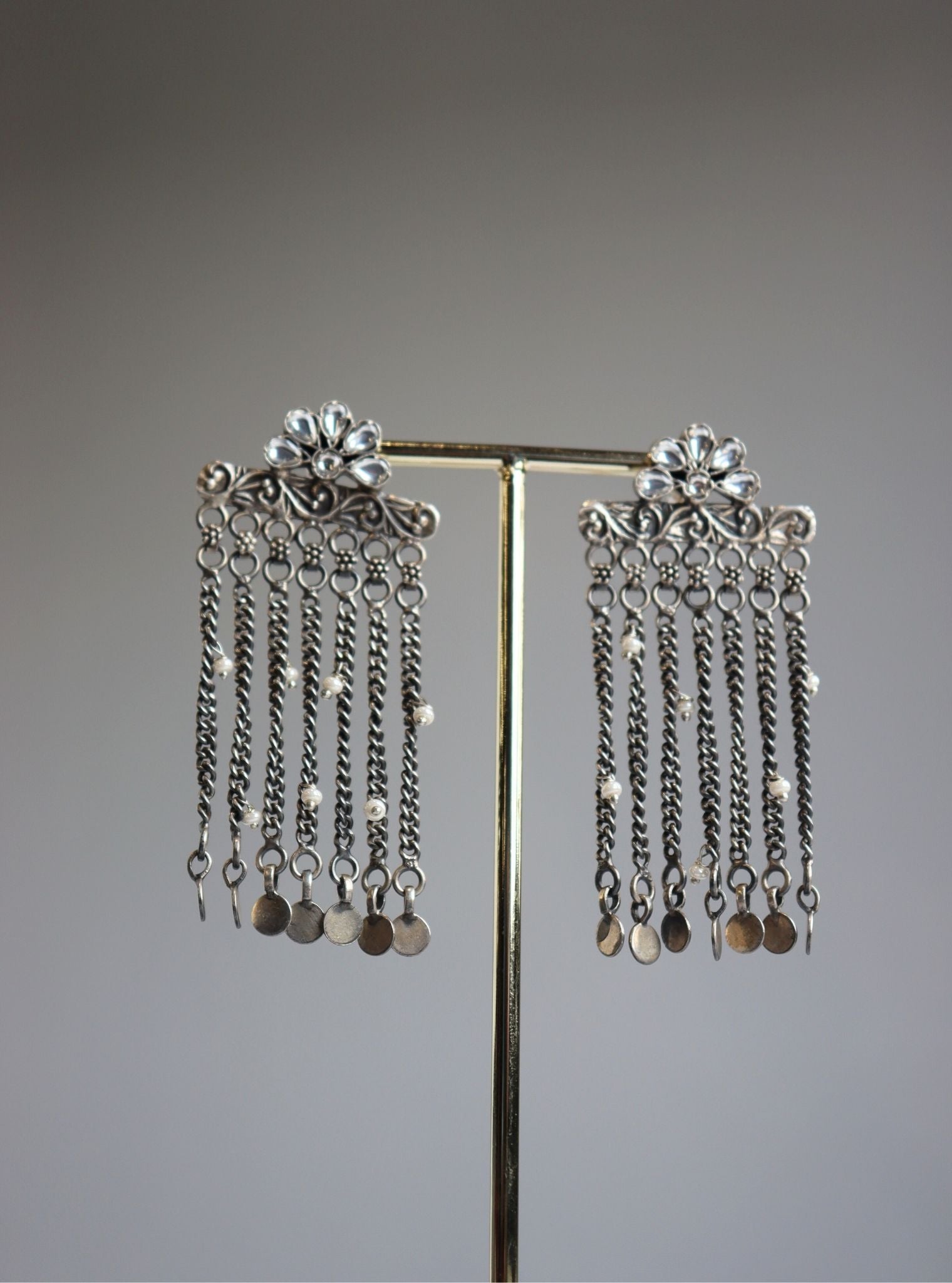 Pure Silver Jharna Earrings
