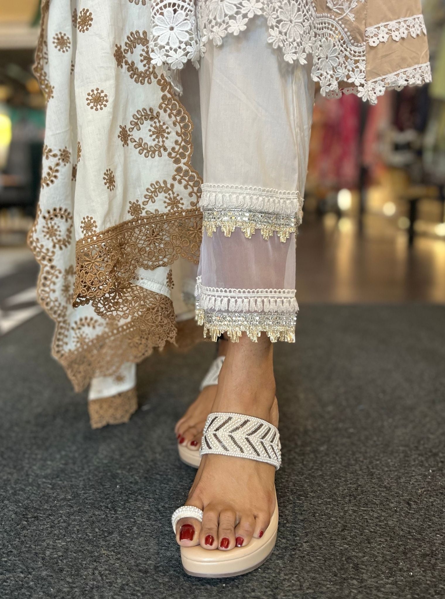 BayBreeze Supima Cotton Beige Kurta With Maple Pyajama