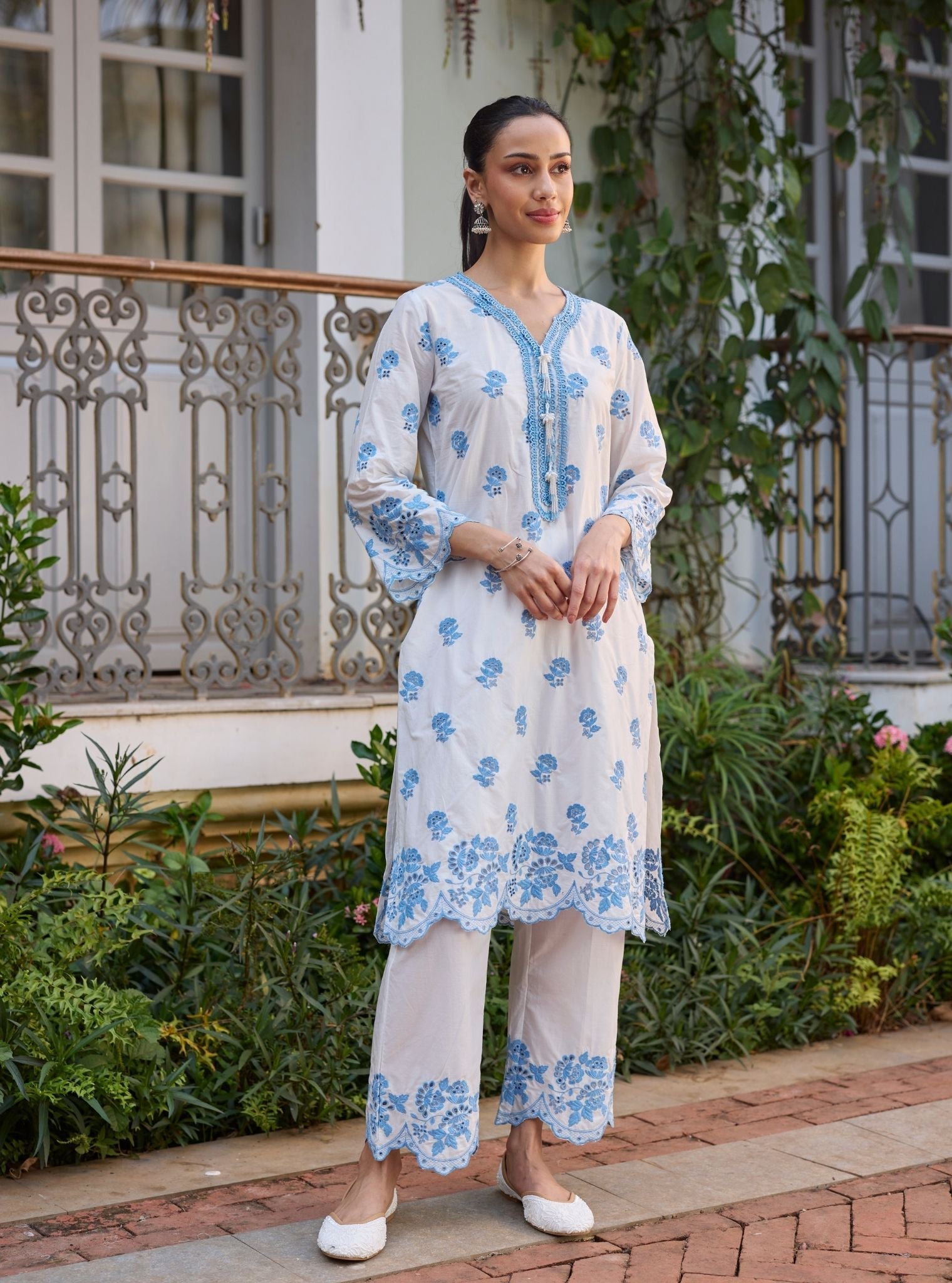 Avo Supima Cotton Off-White Kurta Set