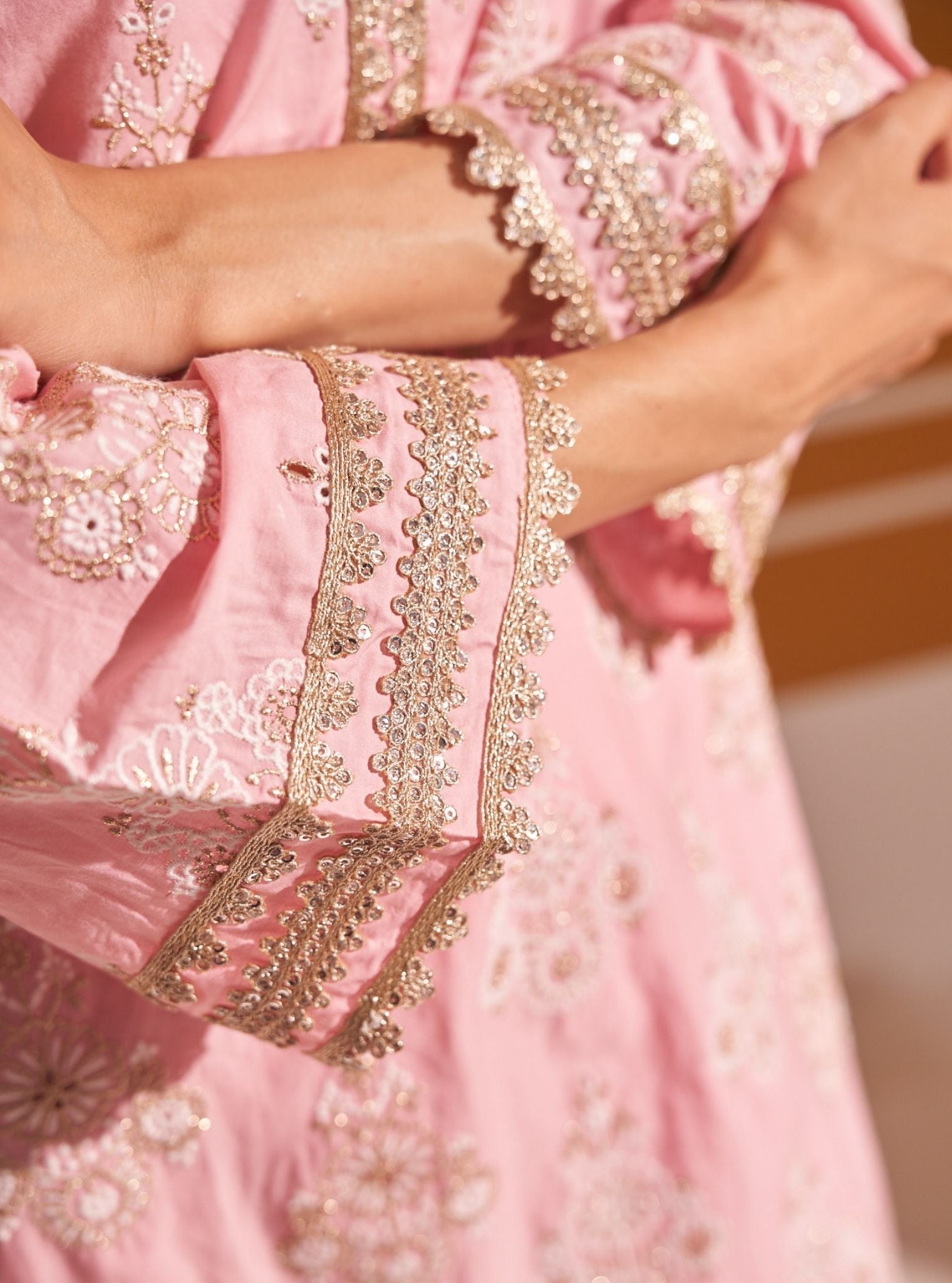 Kaeo Supima Cotton Pink Kurta Set