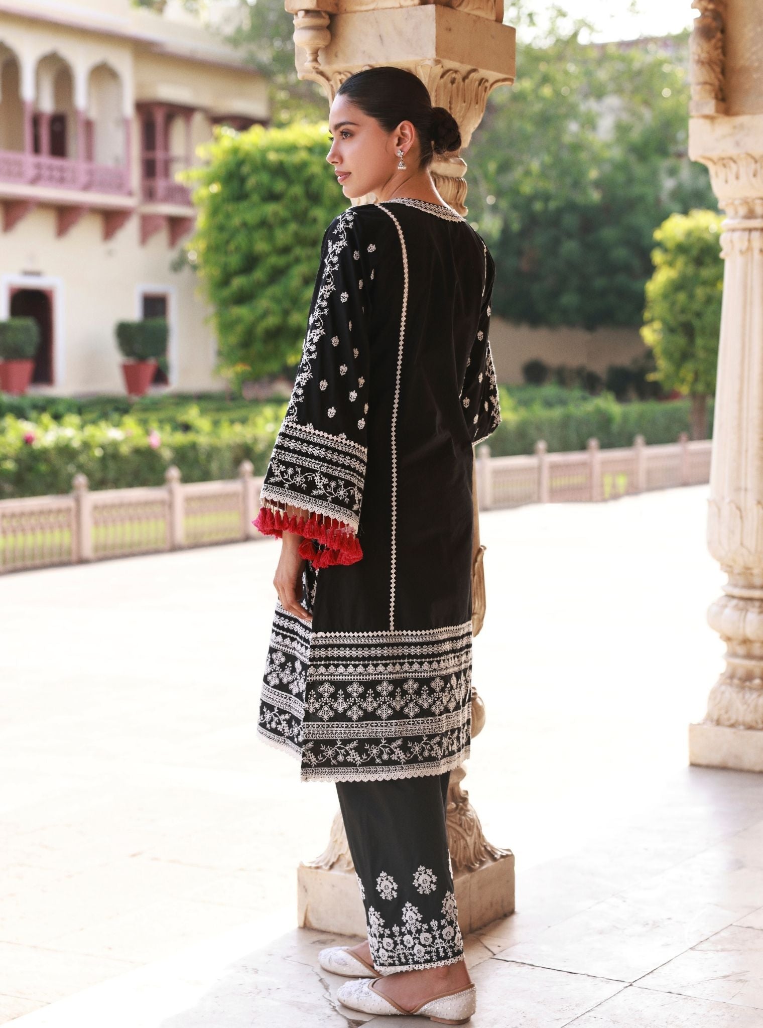 Lomeya Supima Cotton Black Kurta Set