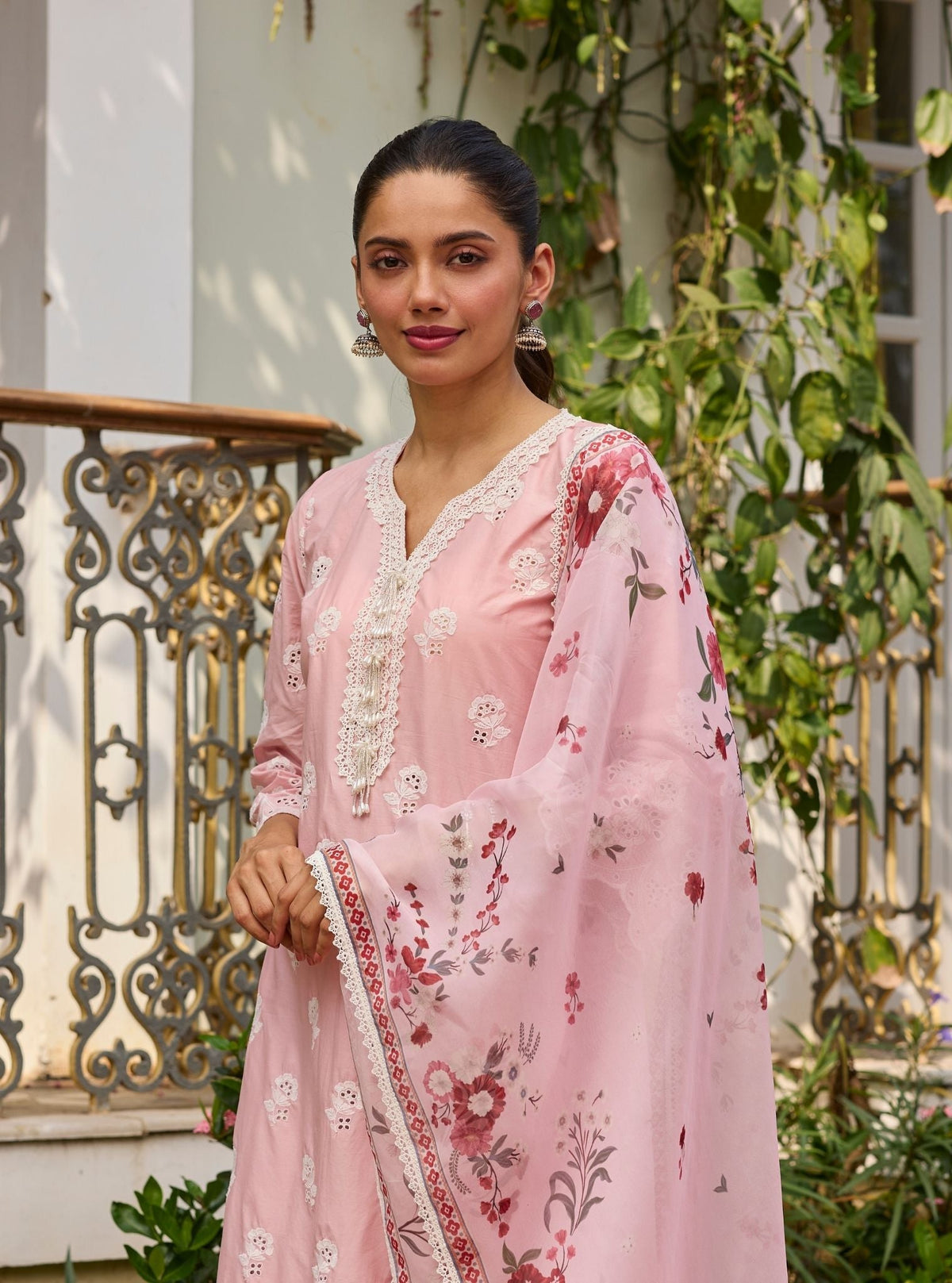 Avo Supima Cotton Pink Kurta Set