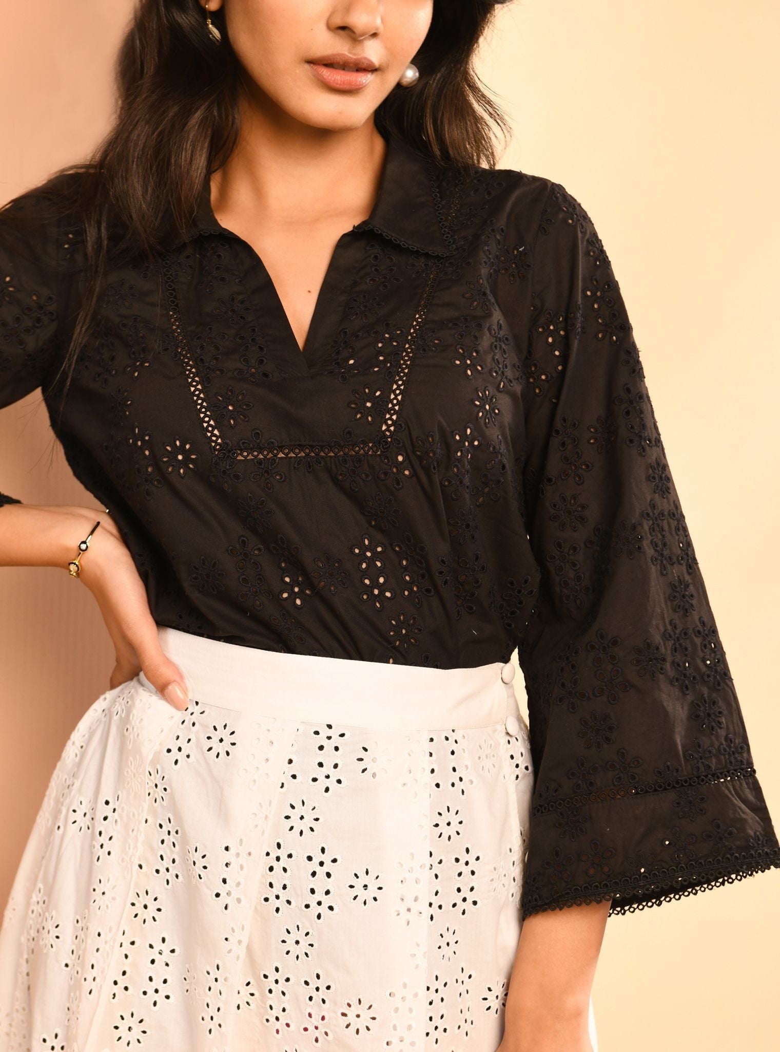 Ceil Supima Cotton Black Co-ord Set