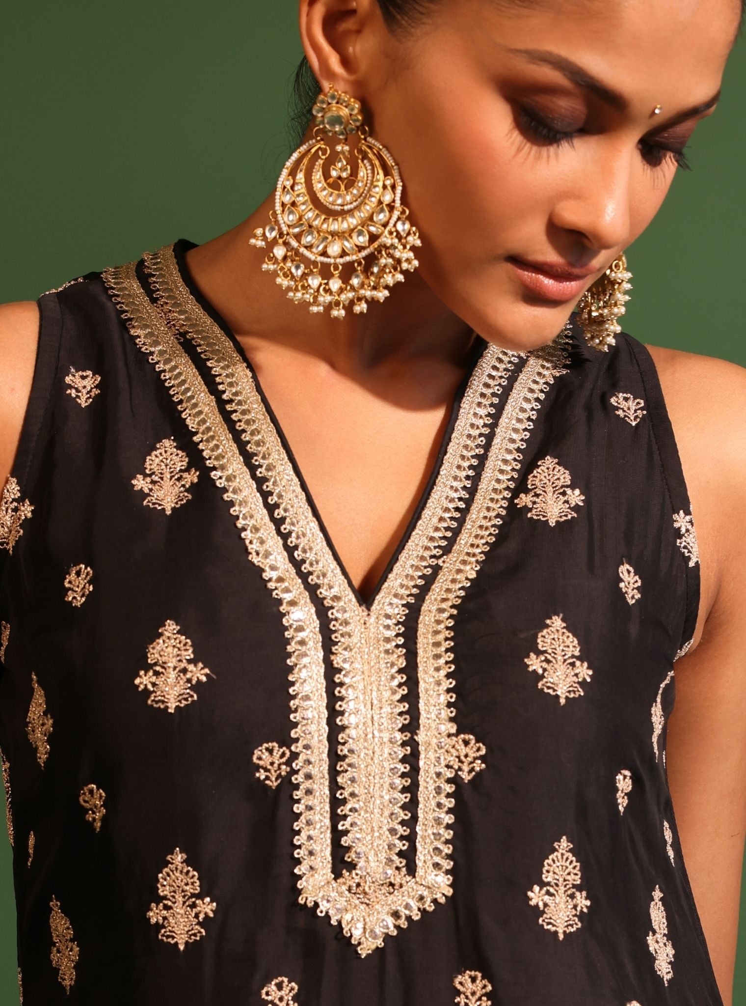 Ishq Organza Black Kurta Set