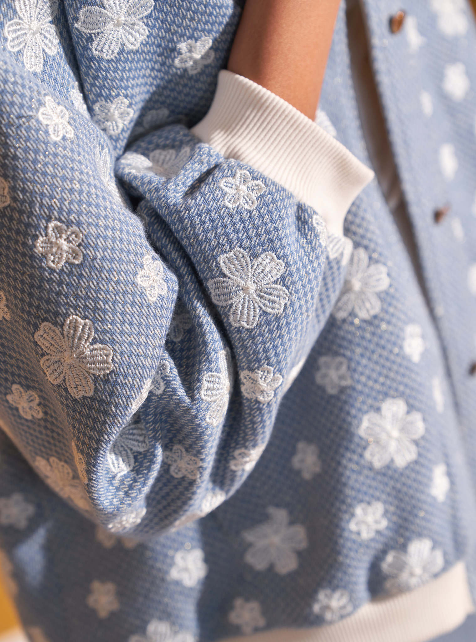 Edith Lurex Knit Blue Co-ord Set