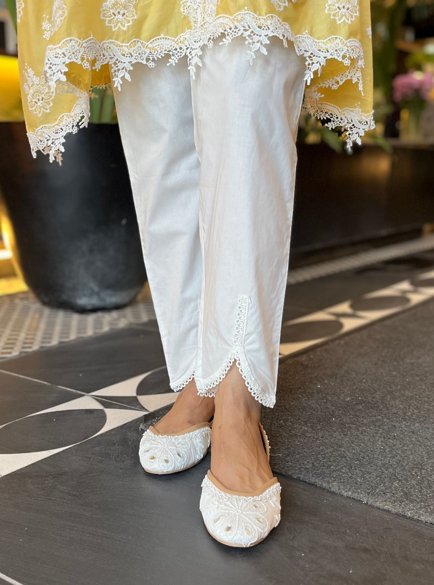 Esteve Supima Cotton Yellow Kurta Set