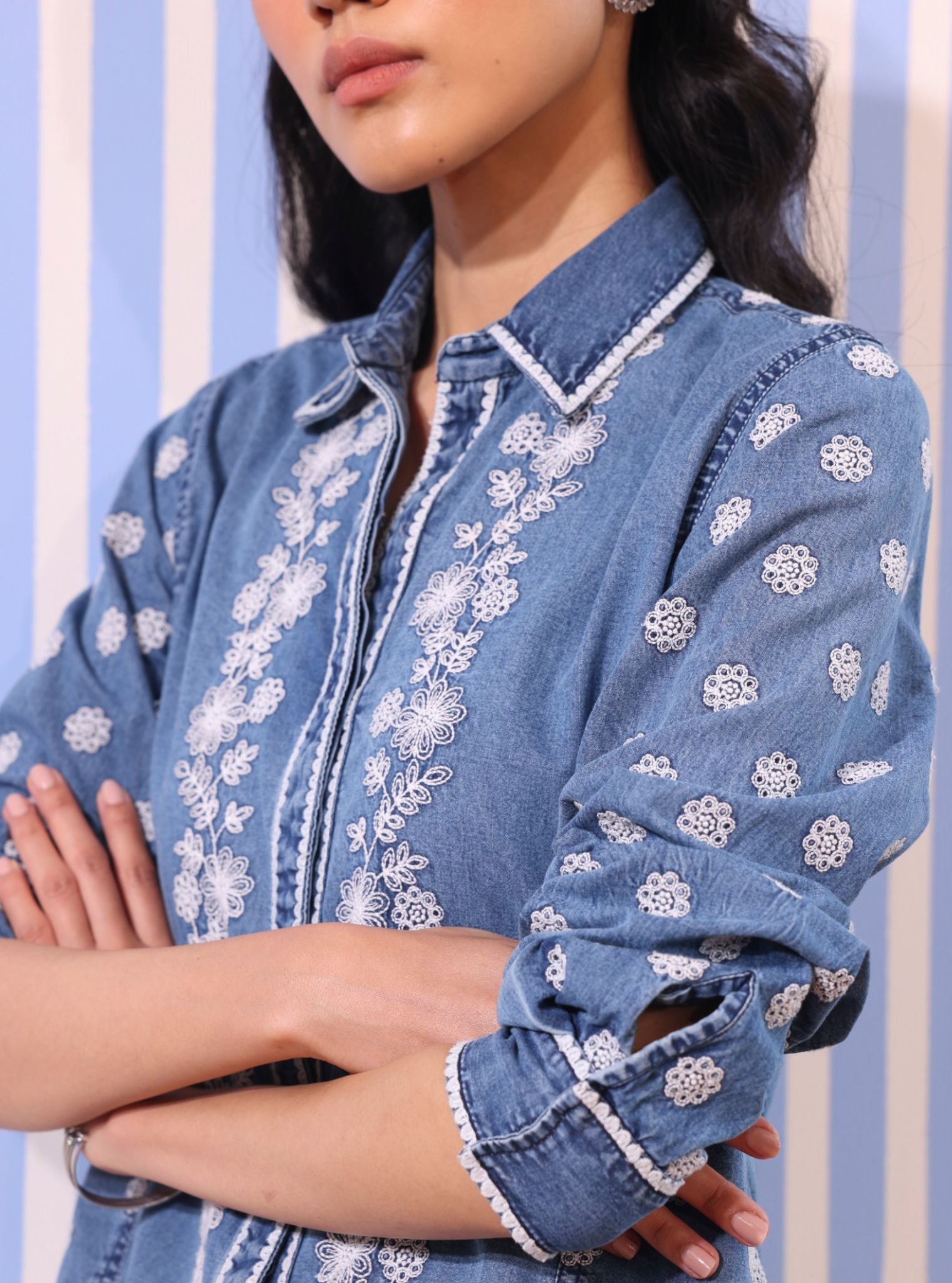 Stellan Denim Kurta Co-ord Set