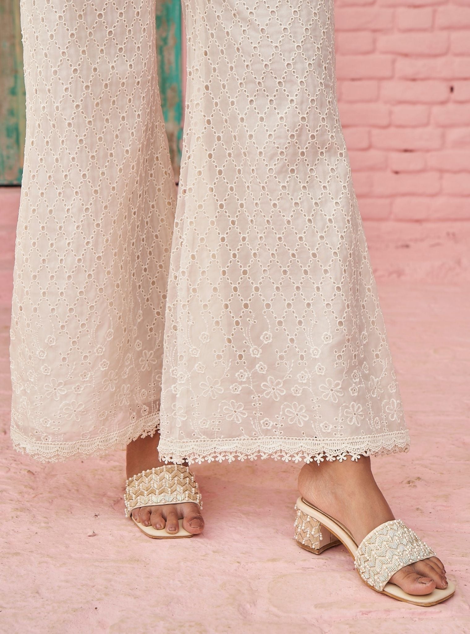 Rehanshi Organza Off White Co-ord Set