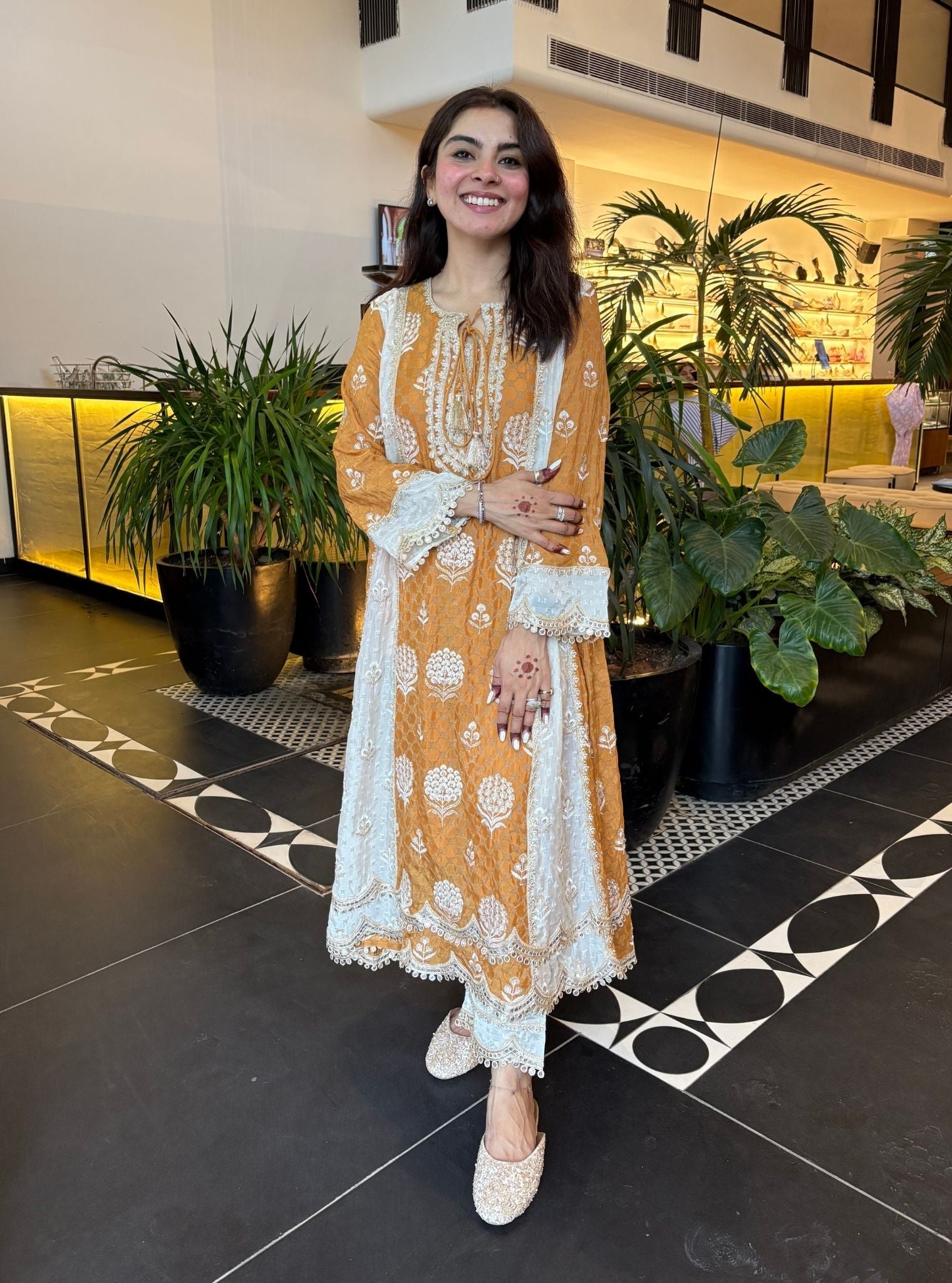 Kairee Banarsi Mustard Kurta Set