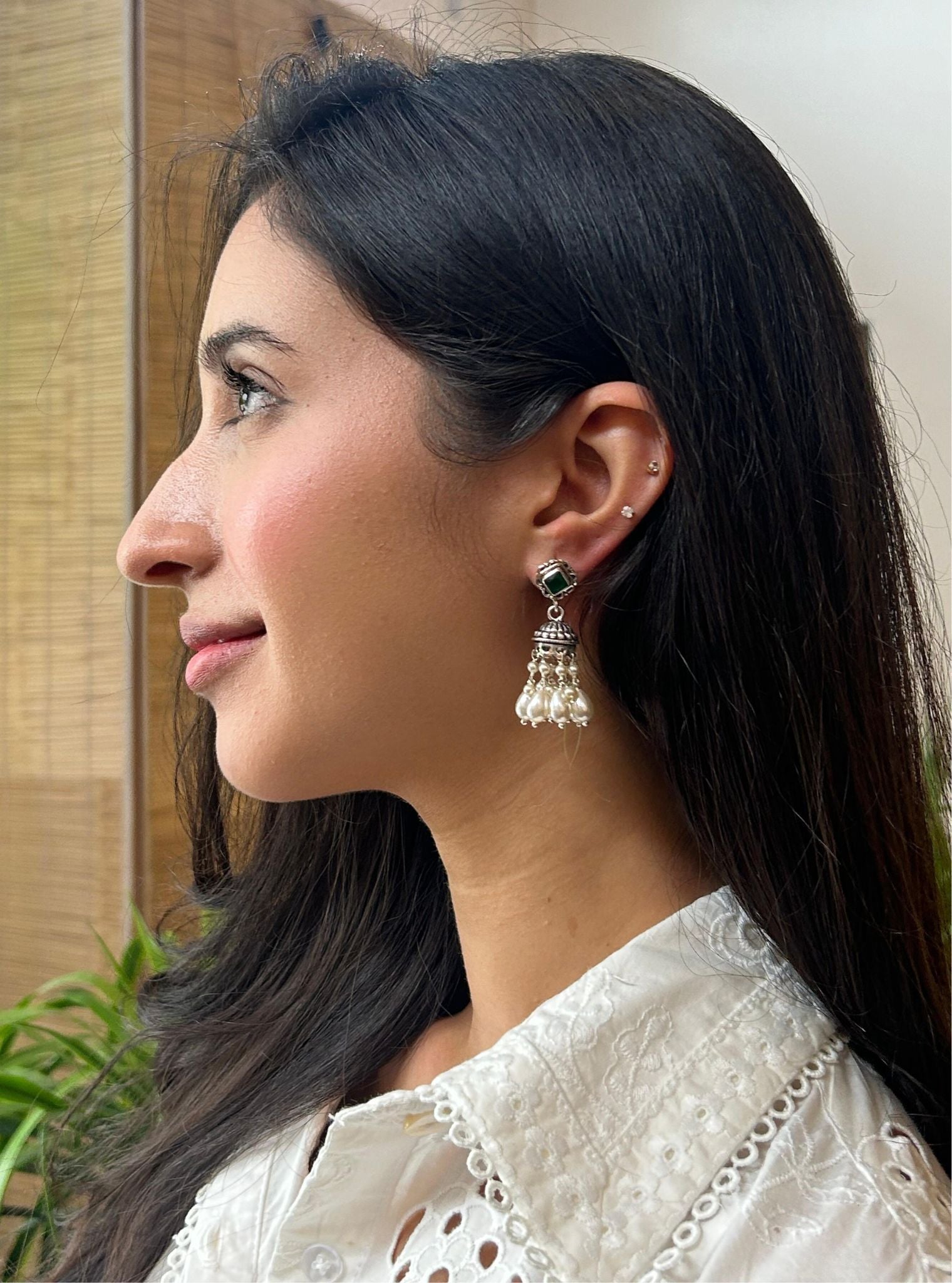 Pure Silver Ameera Jhumki