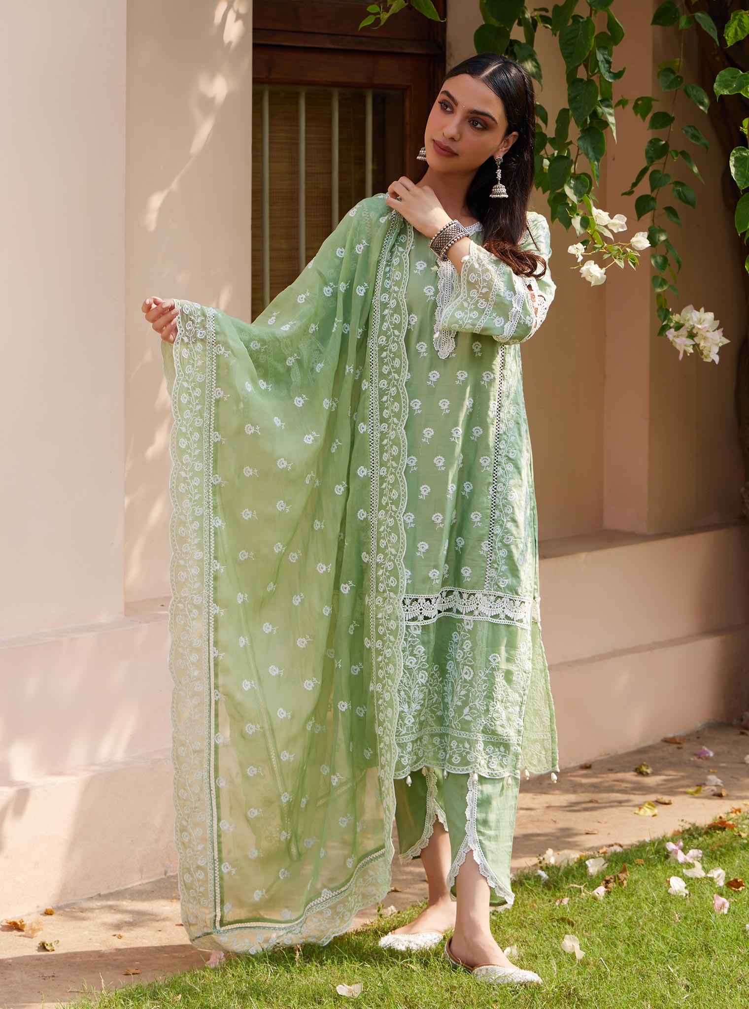 Svasti Pima Green Kurta Set