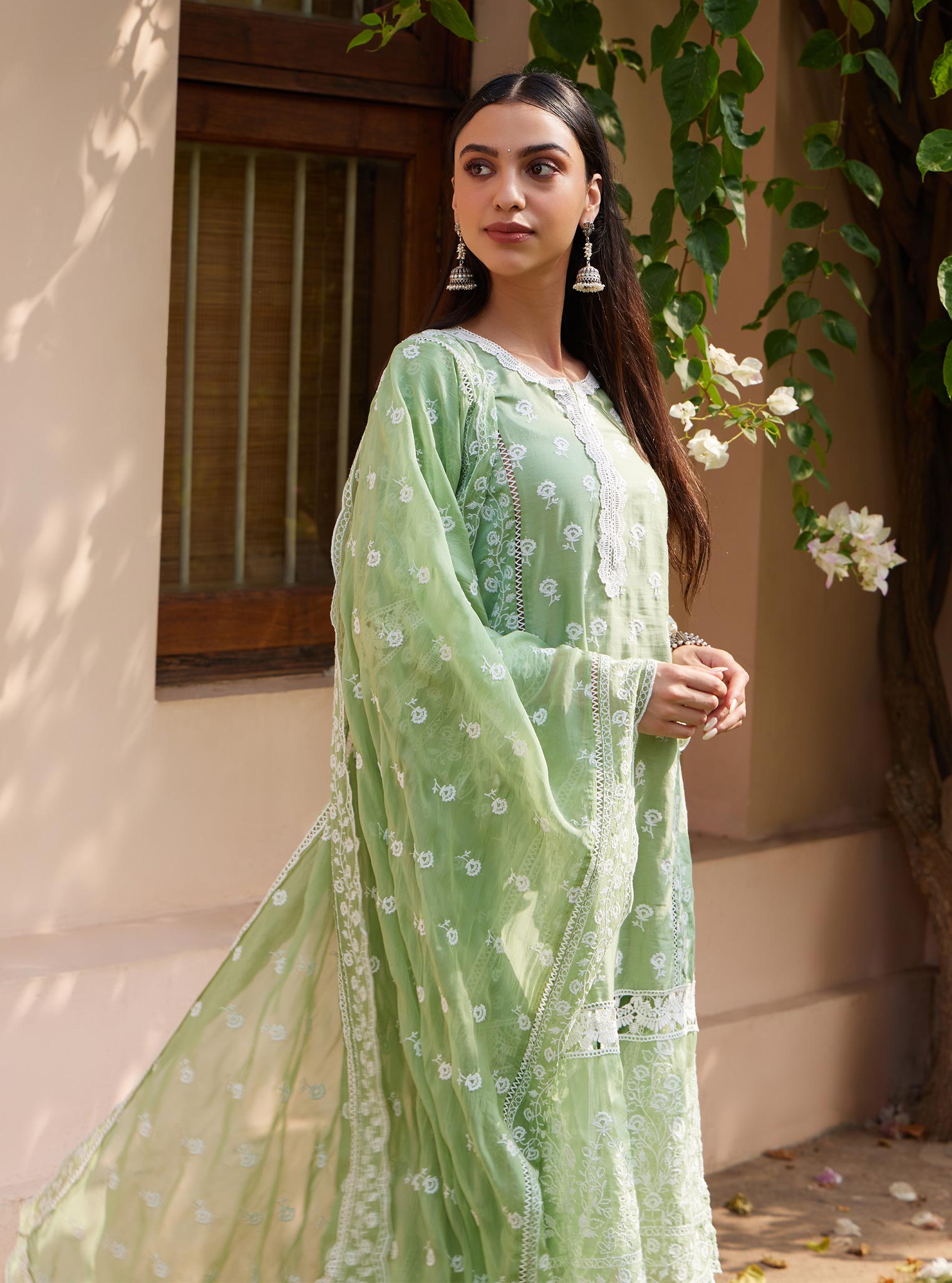 Svasti Pima Green Kurta Set