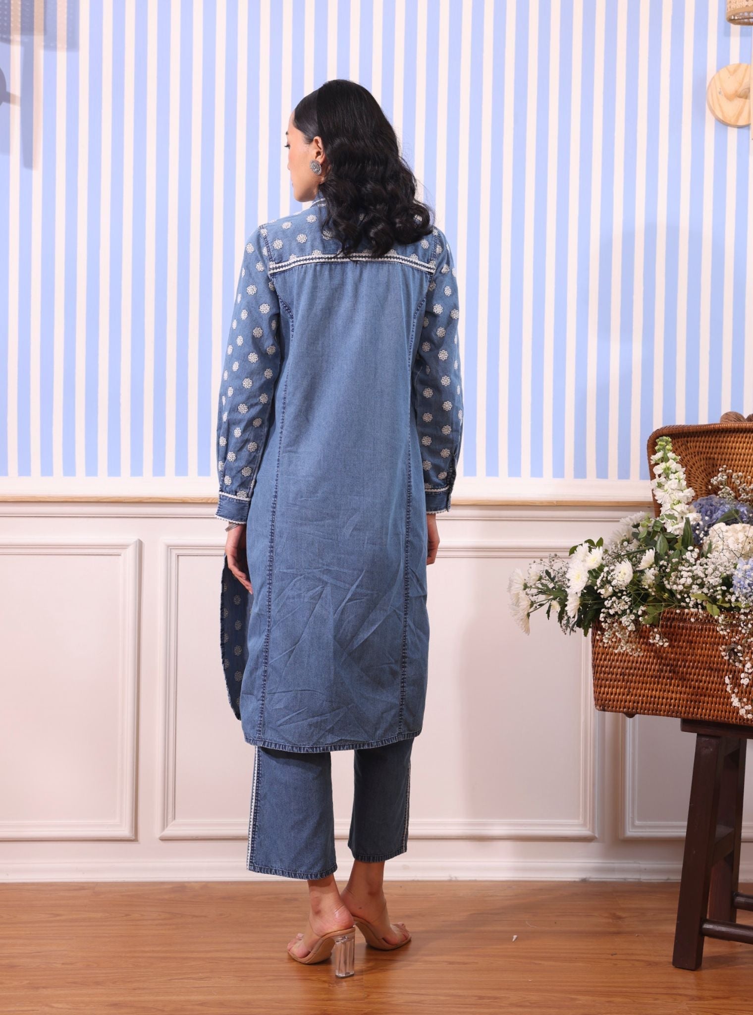 Stellan Denim Kurta Co-ord Set