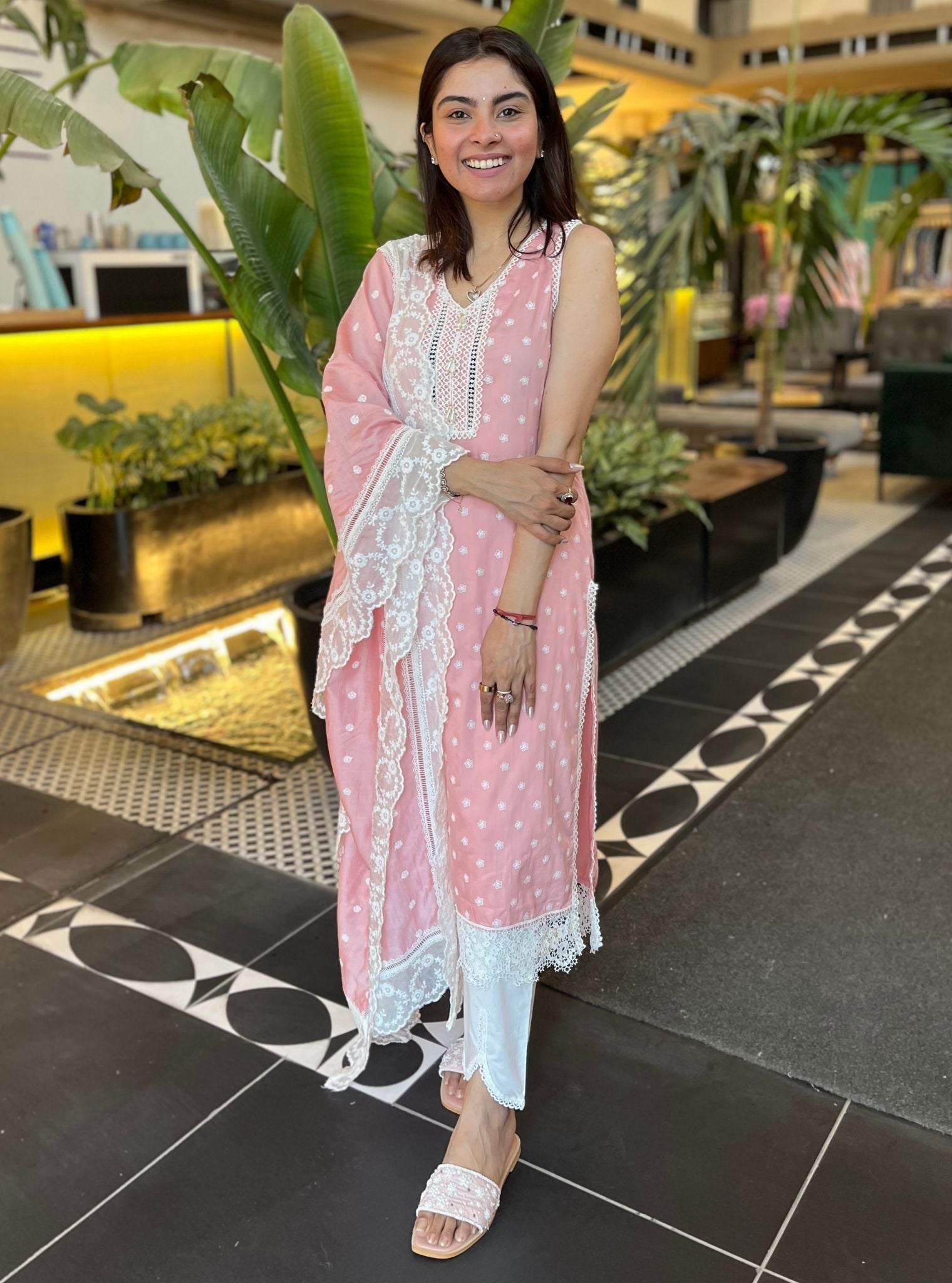 Paulie Pima Pink Kurta Set