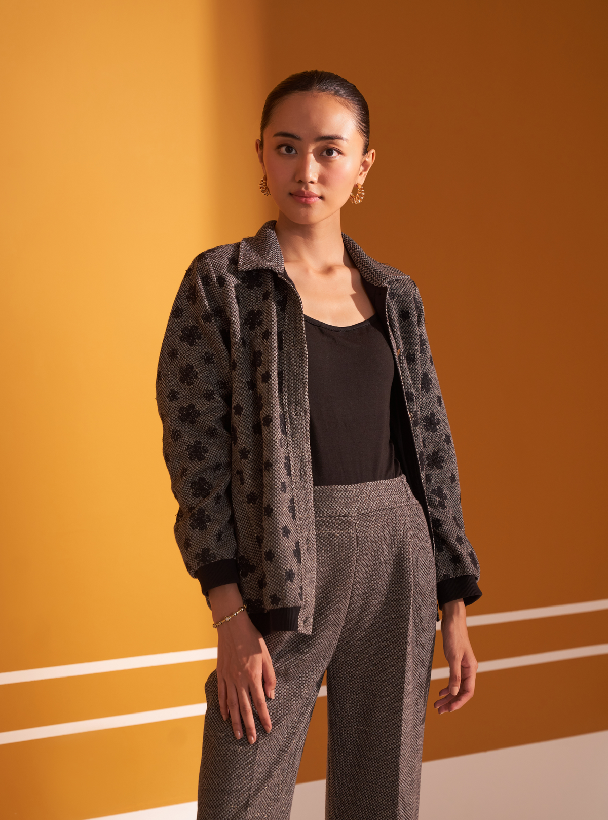 Edith Lurex Knit Black Jacket