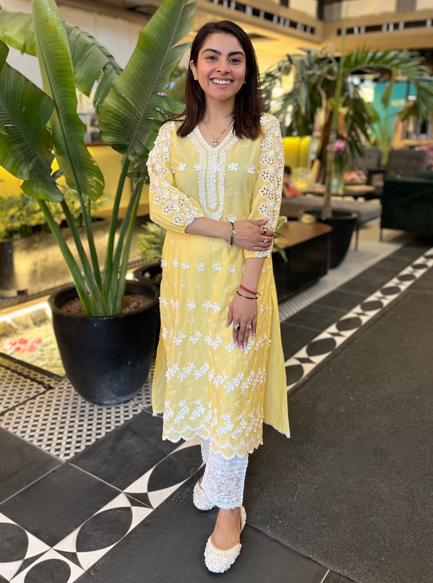 Asota Supima Cotton Yellow Kurta Set