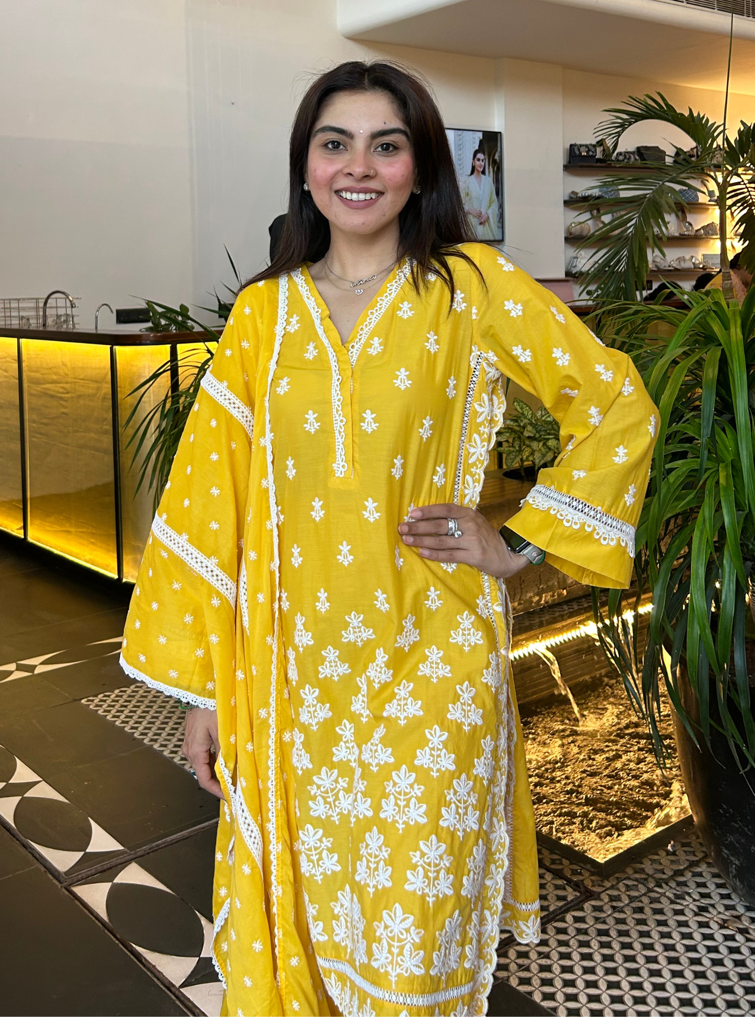 Rith Supima Cotton Yellow Kurta Set